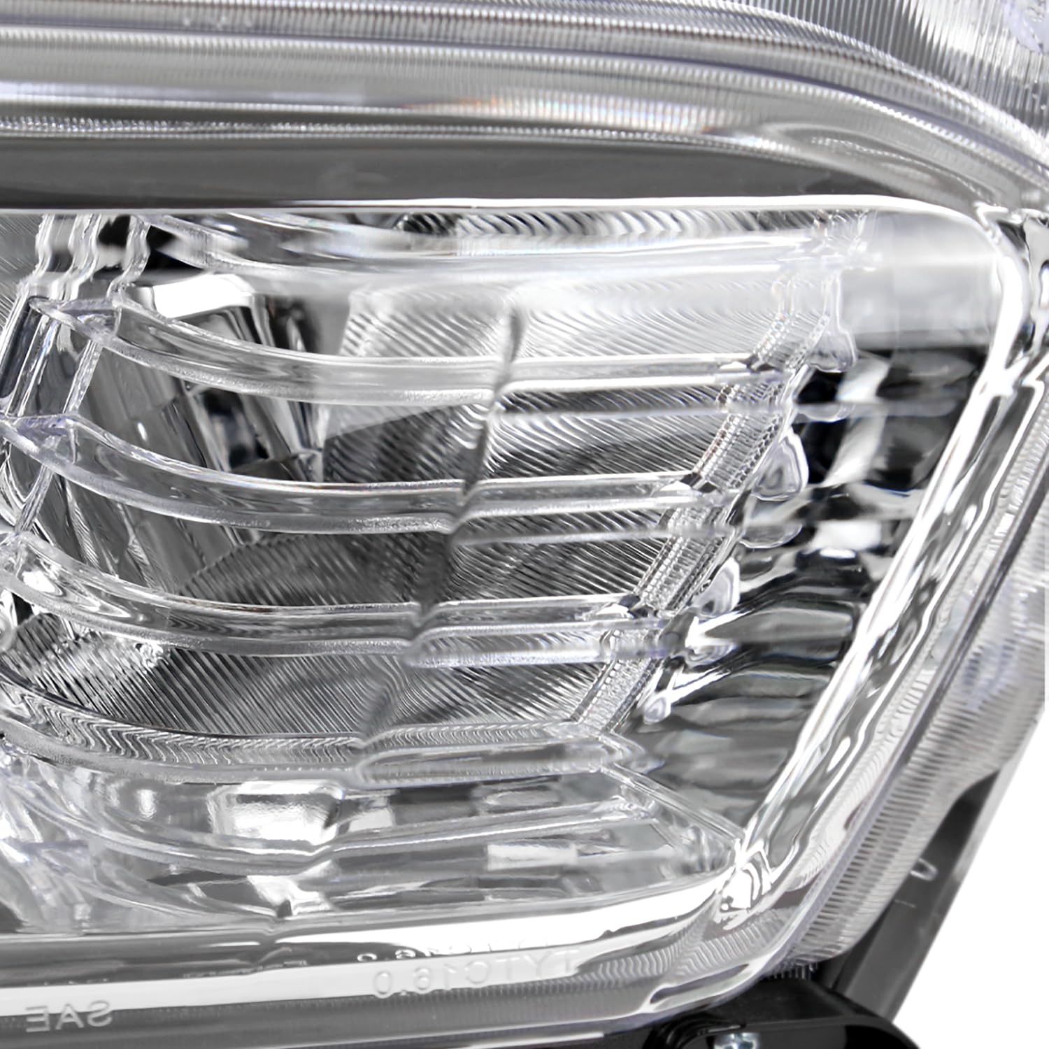 Spec-D Tuning Chrome Projector Headlight - Right Passenger Side for 2016-2022 Toyota Tacoma | LED DRL Compatible | Enhanced Night Driving & Off-Road Visibility