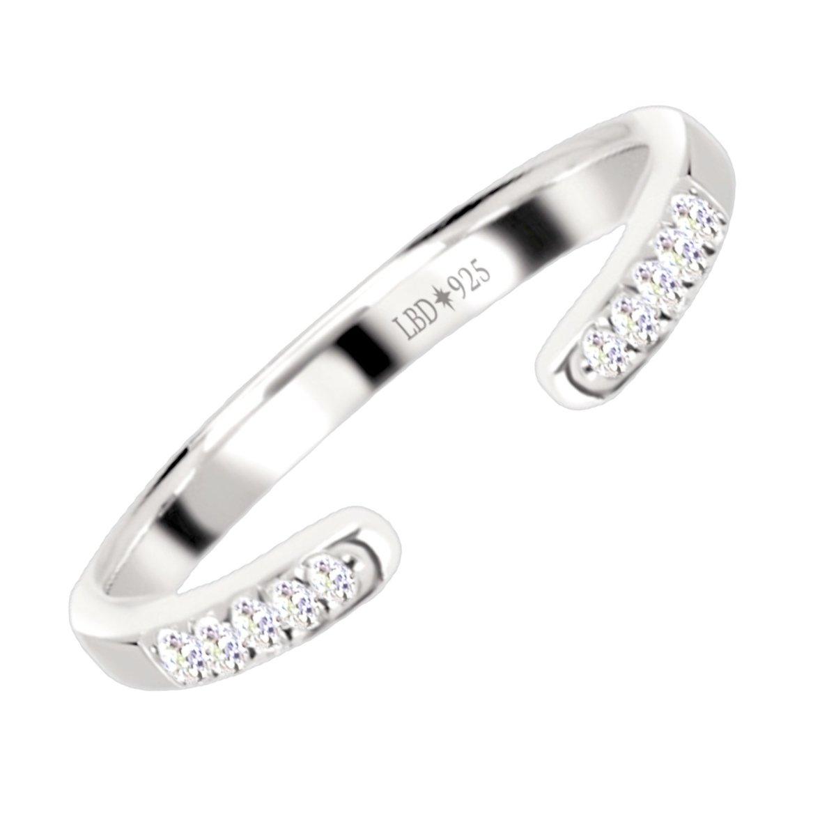 Laihas Luxury White Topaz Eternity Ring - 925 Sterling Silver Wedding Band for Women, Perfect for Anniversary, Engagement & Everyday Elegance