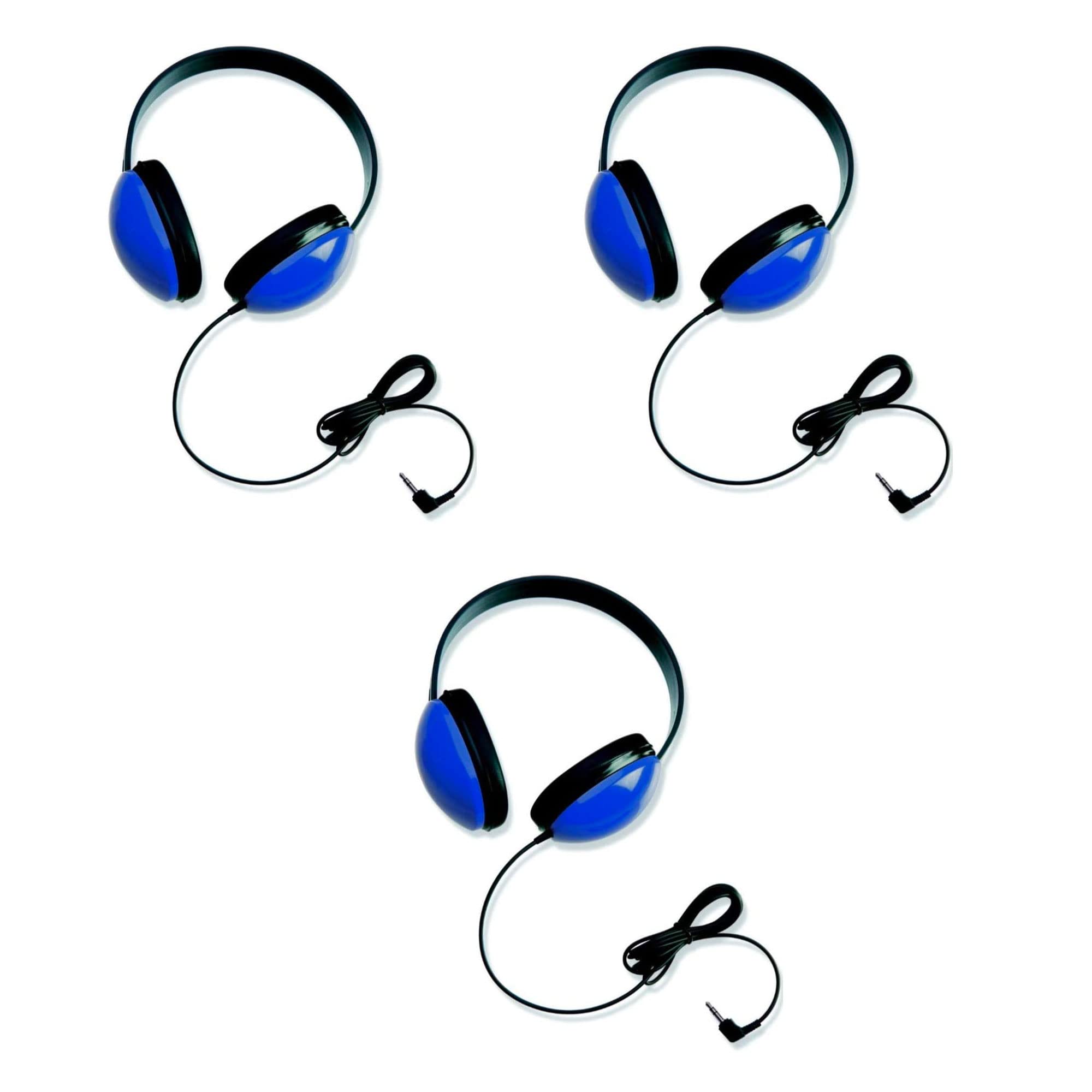CALIFONE INTERNATIONAL Stereo Headphones for Kids - 3 Pack, Durable School Headphones with Volume Control, Perfect for Classroom, Library & Online Learning