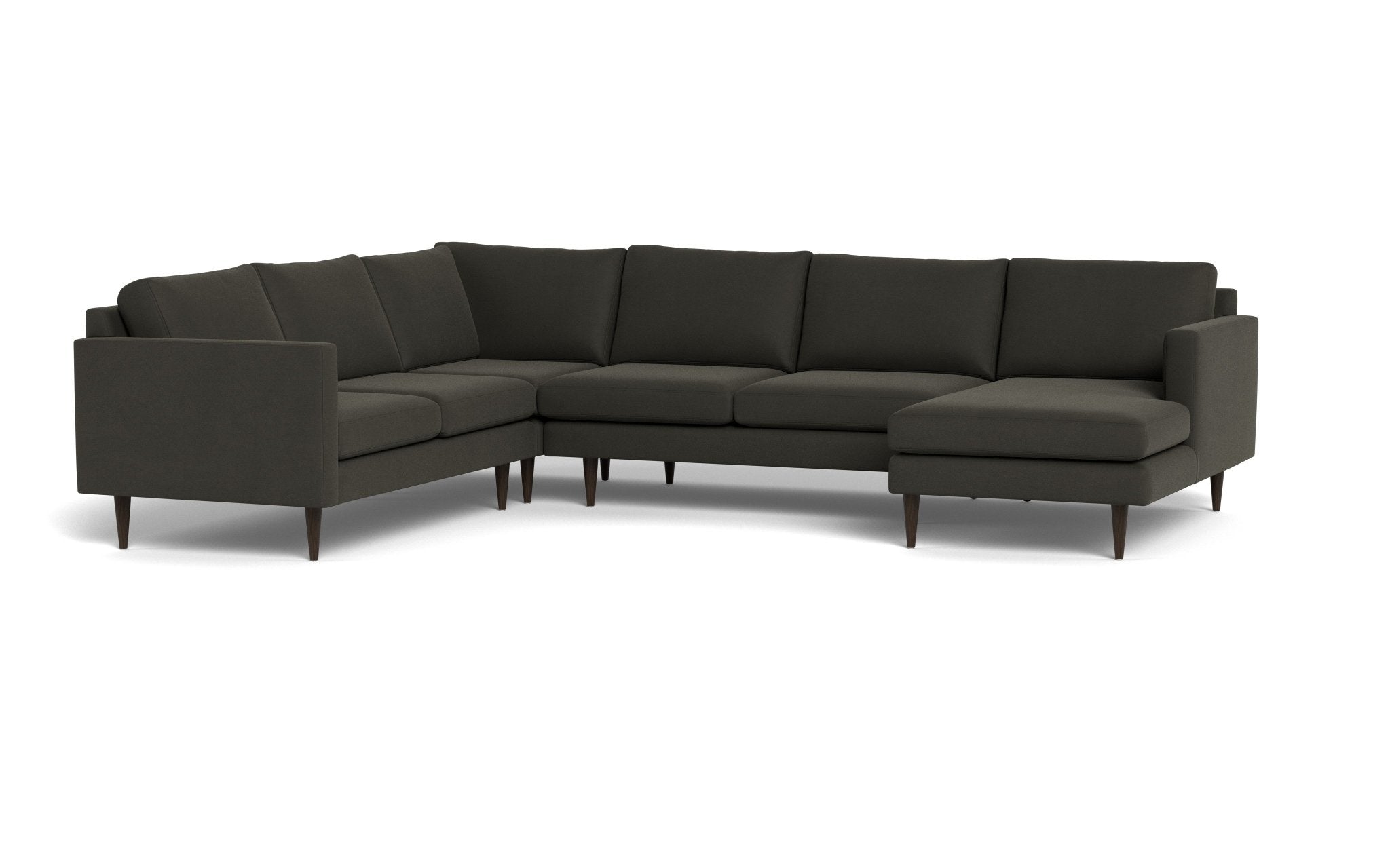 Wallace 131 Modern Untufted Corner Sectional Sofa with Right Chaise - Perfect for Living Room, Lounge & Family Room Comfort