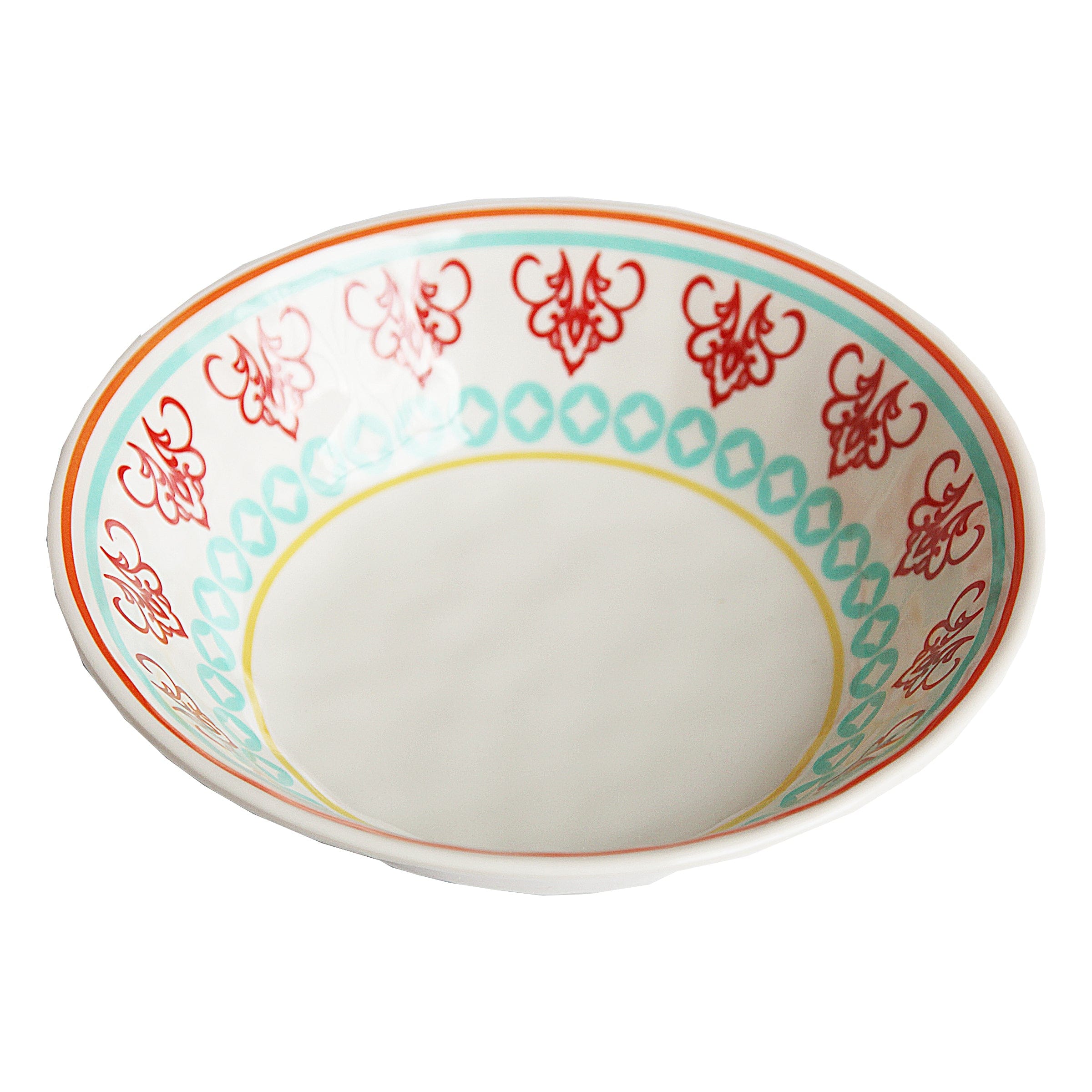 Premium Melamine Dinner Bowls Set of 4 - Durable & Lightweight Western Style Bowls for Everyday Meals, Picnics, and Outdoor Dining - BPA-Free Dishwasher Safe Tableware