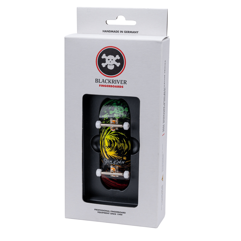 Blackriver Fingerboard Complete - Stefan Klauser Pro Model - Professional Finger Skateboard for Tricks & Practice - Perfect for Office Desk, School & Home Entertainment