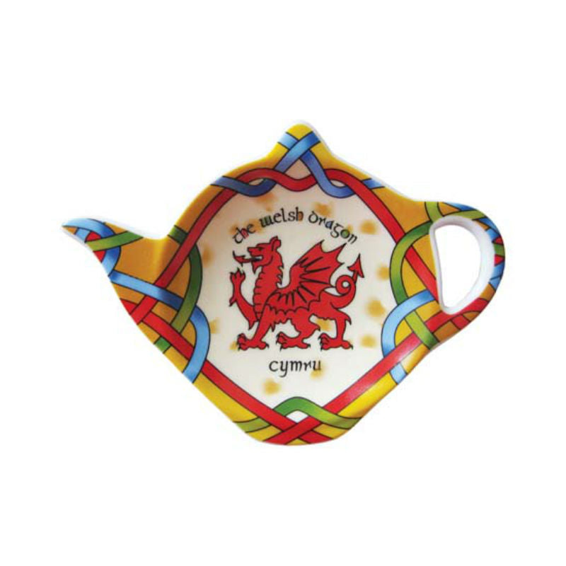Welsh Dragon Tea Bag Holder - Cute Ceramic Tea Infuser Stand for Loose Leaf & Bagged Tea - Perfect for Tea Lovers, Home & Office Decor