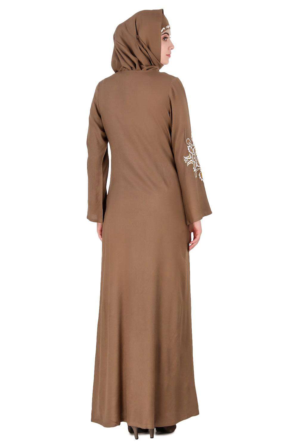 Elegant Floral Diamond Cut Abaya Dress for Women - Perfect for Festivals, Weddings & Special Occasions