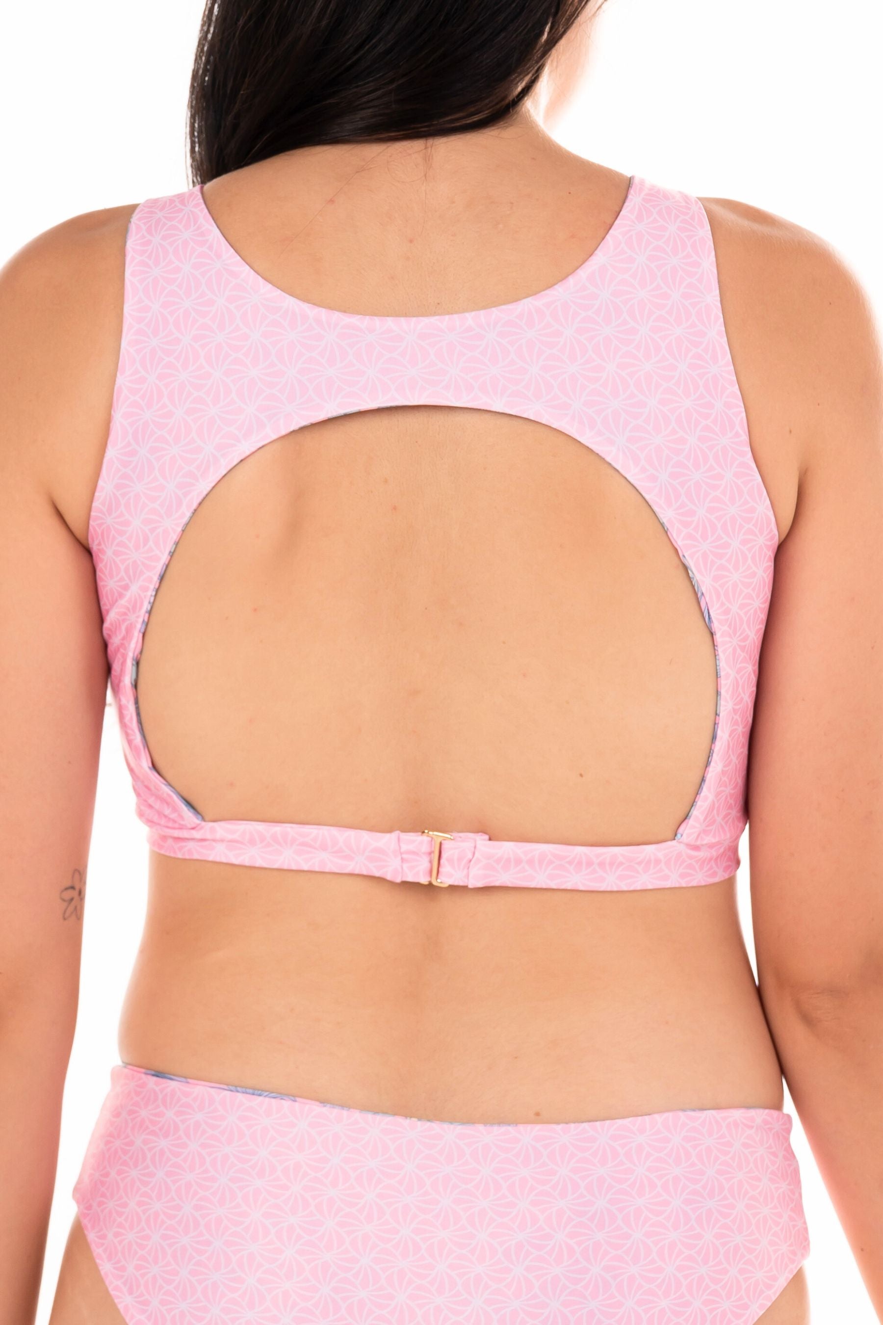 Juno High Neck Reversible Swim & Sport Top - Perfect for Swimming, Yoga, and Outdoor Activities