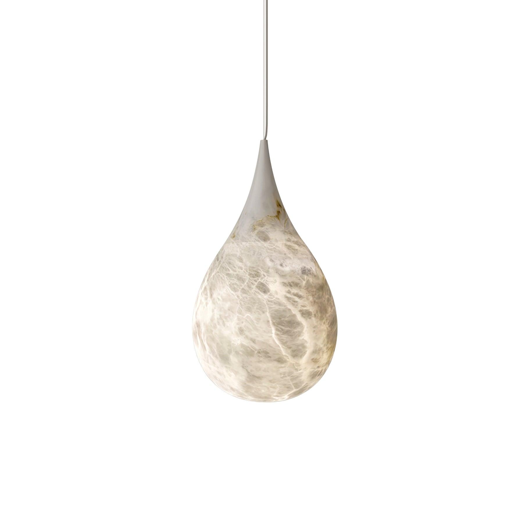 Modern Marble Raindrop Pendant Light - Elegant Minimalist Ceiling Fixture for Dining Room, Kitchen Island & Bedroom Decor