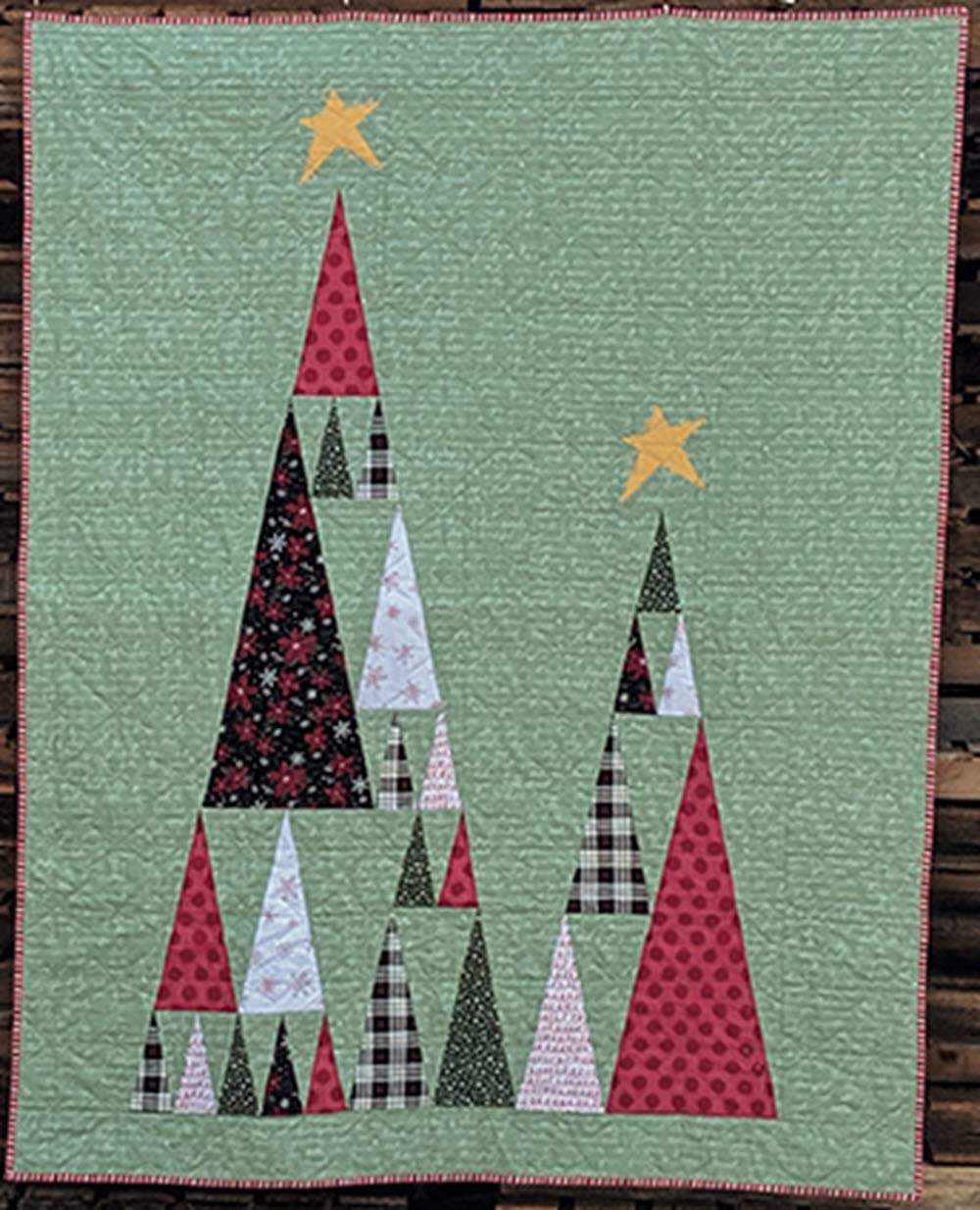 Norwegian Woods Pattern Quilt by Abbey Lane - Cozy & Stylish Bedding for Farmhouse, Rustic, or Scandinavian Home Decor