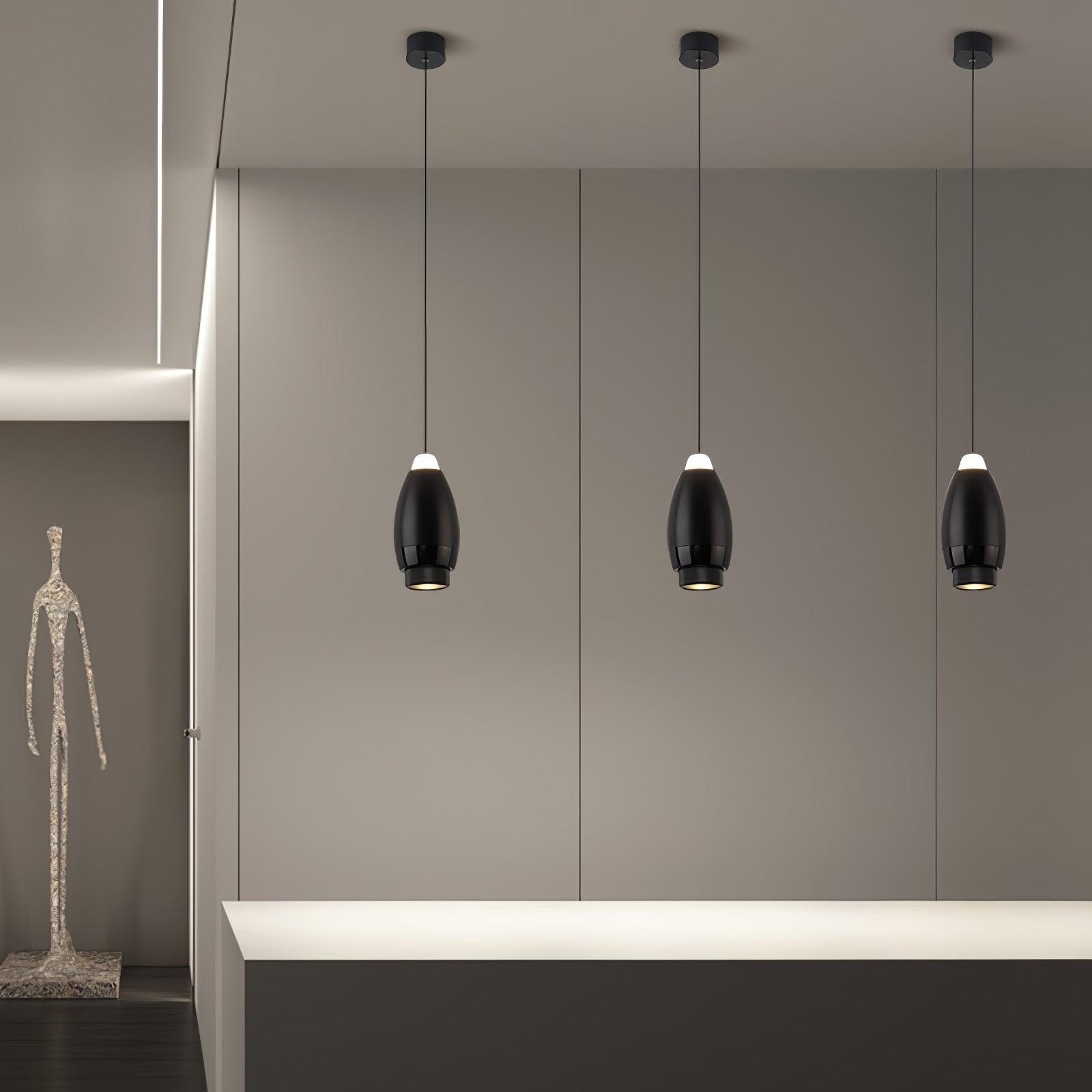 Modern Dawn Pendant Light Fixture - Elegant Glass Ceiling Lamp for Dining Room, Kitchen Island & Living Room Decor | Adjustable Hanging Light with Warm White LED Bulb | Perfect for Home, Cafe & Restaurant Lighting