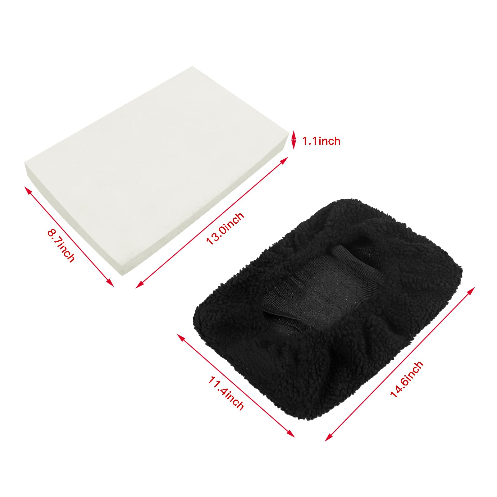 Universal Knee Scooter Pads Cover - Removable Memory Foam Cushion Insert for Knee Walkers & Rovers - Fits Most Models (Black) - Ideal for Post-Surgery Recovery, Injury Rehabilitation & Mobility Assistance