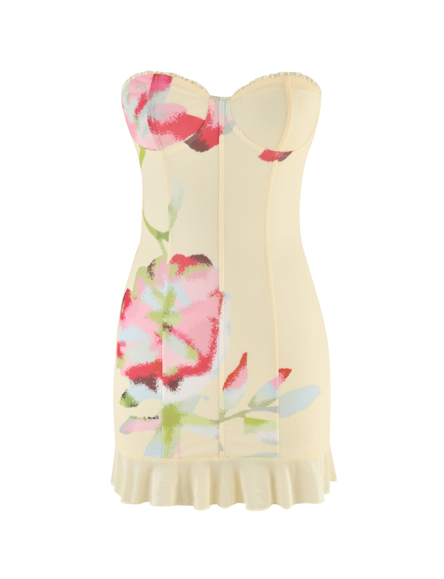 HOLLIS DRESS - Yellow Floral Print Women's Summer Dress for Beach Vacation, Garden Party & Date Night