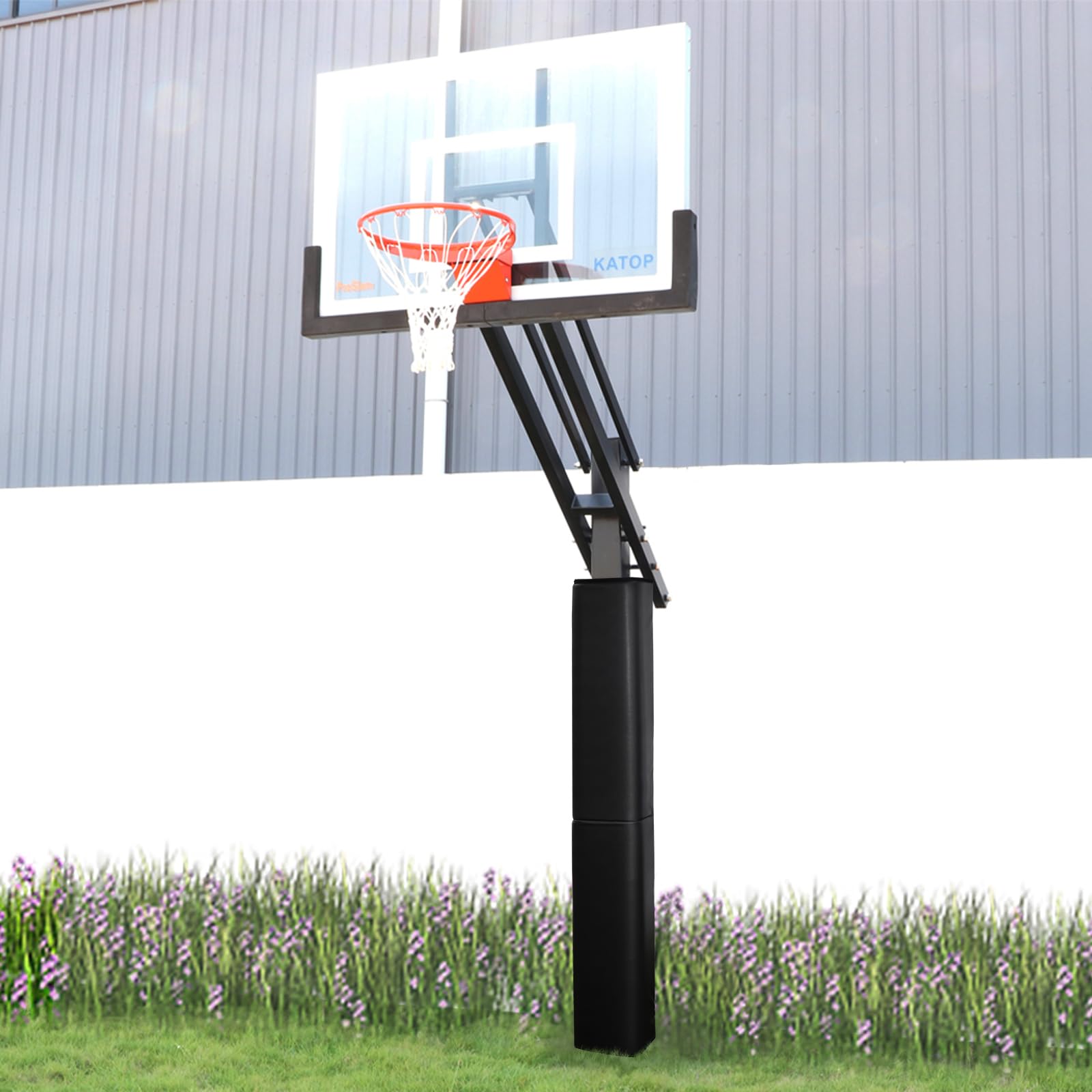 Durable 6FT Basketball Pole Padding for 4x4, 5x5 & 6x6 Inch Posts - UV Resistant Waterproof Hoop Protector for Indoor/Outdoor Courts - Perfect for Player Safety and Goal Protection During Games & Practice