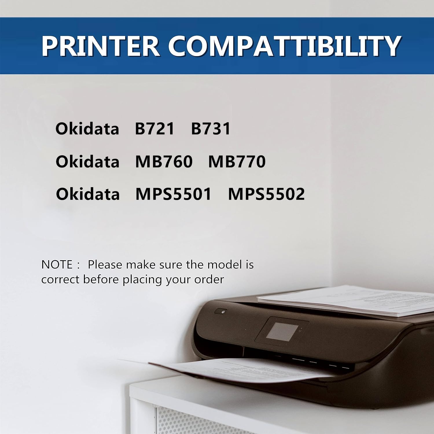 Original Fuser Unit Replacement for Okidata 45435101 & 45379304 - Compatible with Okidata B721, B731, MB760, MB770, MPS5501, MPS5502 Printers (110V, 1-Pack) - Ideal for Office Printing & High-Volume Document Processing