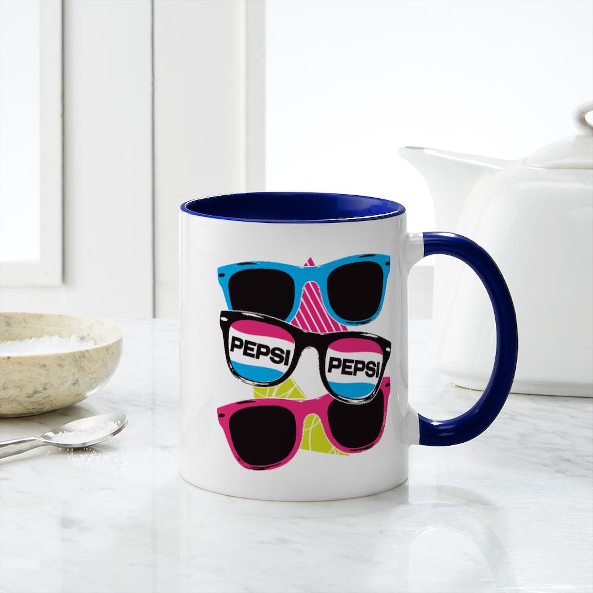 Pepsi Ceramic Coffee Mug 11 oz (325 ml) - Durable & Stylish Drinkware for Hot & Cold Beverages - Perfect for Home, Office, or Gift Giving