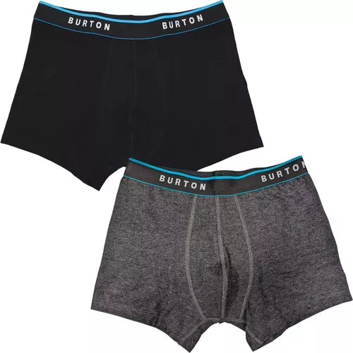 Men's Boxer Briefs 2-Pack - Soft Cotton Underwear for Comfort & Support (Black & Grey) | Perfect for Everyday Wear, Gym & Travel