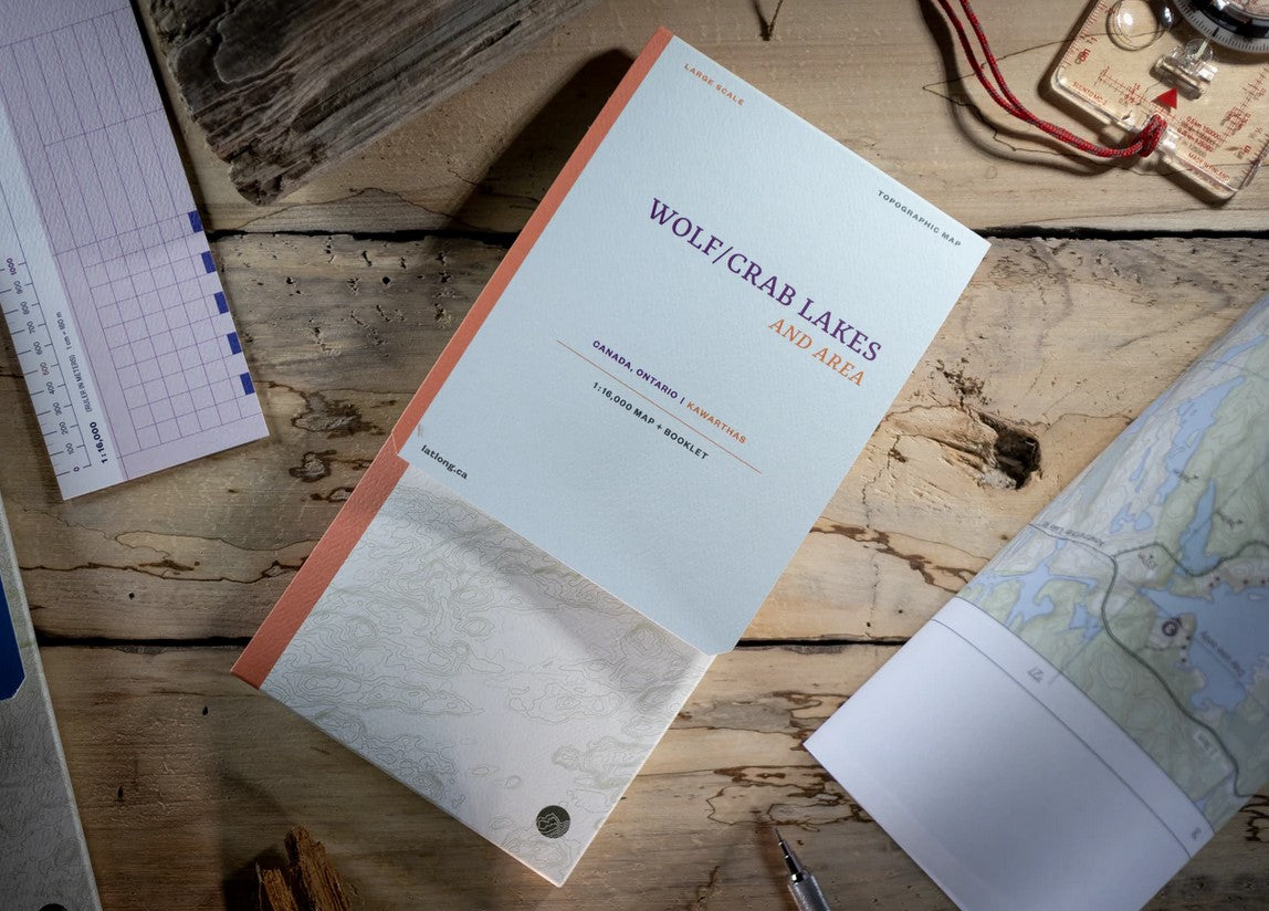 Lat Long Wolf Crab Lakes Fishing Map - Detailed Topographic Map for Hiking, Camping & Outdoor Adventures