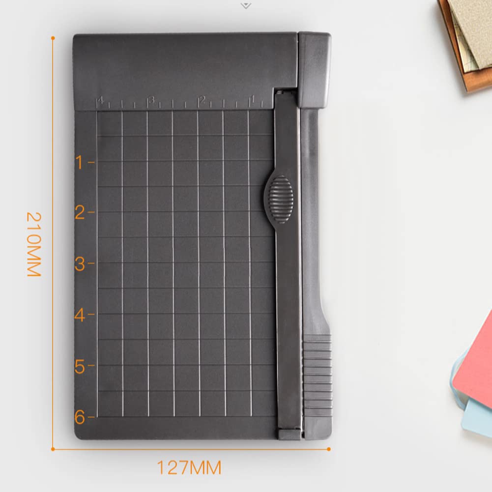 Portable Guillotine Paper Cutter - Mini Stack Paper Trimmer for Crafts, Photos, Cards & Office Supplies | Perfect for Home, School & Office Use | DIY Scrapbooking, Photo Albums & Stationery Projects