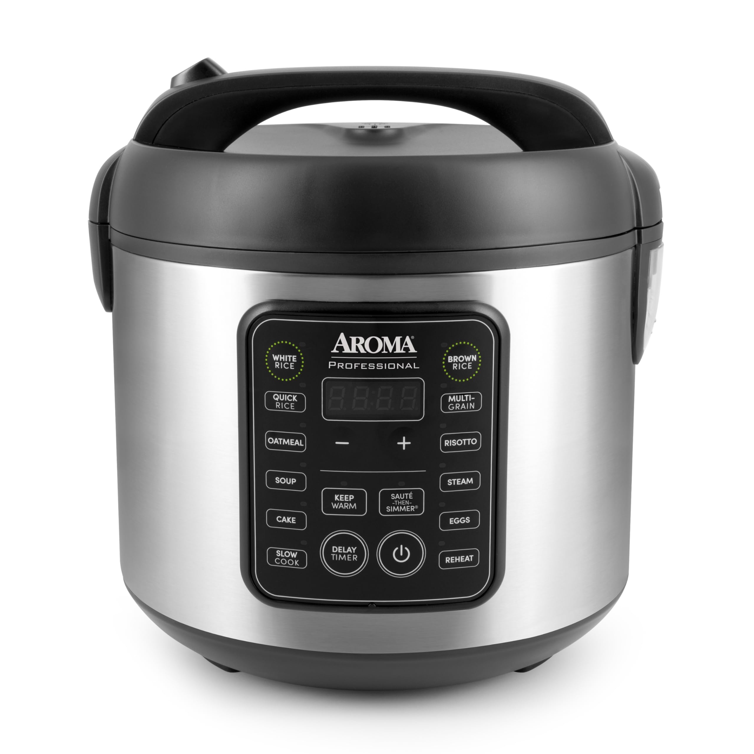 AROMA Professional 5 Qt Digital Rice Cooker & Multicooker - 10-Cup (Uncooked)/20-Cup (Cooked) Capacity, Slow Cooker, Steamer, Oatmeal & Egg Cooker with STS Technology, Black (ARC-5200SB) - Perfect for Family Meals, Meal Prep & Healthy Cooking