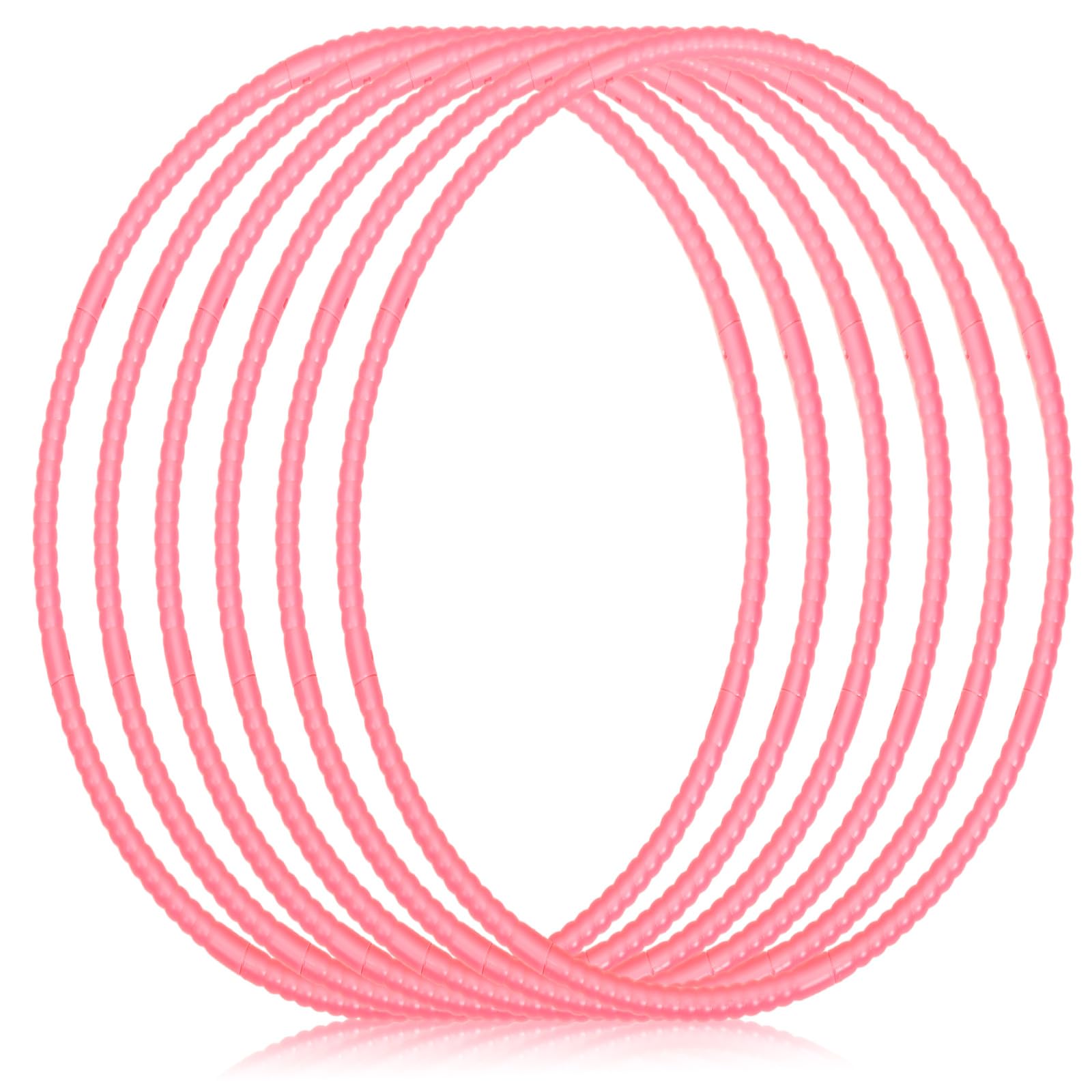 Shappy 6-Piece Detachable Adjustable Plastic Hula Hoop Set - Colorful Playground Toys for Teens, Gymnastics, Dog Agility Training & Party Decorations - Perfect for Outdoor Games, Fitness Workouts & Birthday Celebrations