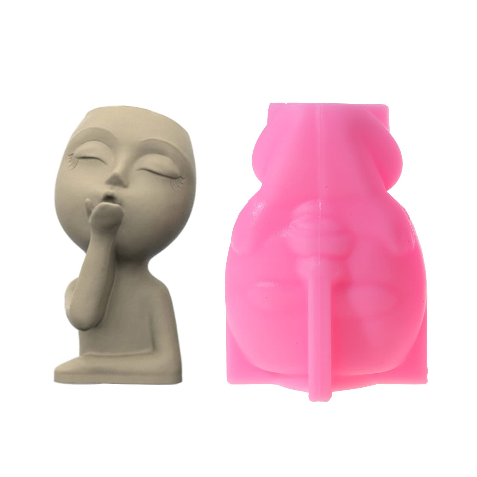 Silicone Flower Pot Mold for Concrete Candlesticks, Candle Holders, Succulent Planters, Cement Clay & Resin Pen Holders - DIY Craft Molds for Home Decor, Wedding Centerpieces, and Gift Making