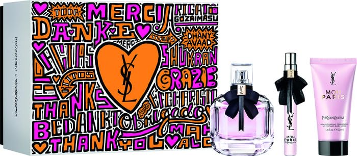 YVES SAINT LAURENT Mon Paris 3-Piece Fragrance Gift Set for Women - 3oz Eau de Parfum Spray + 0.33oz Mini Perfume + 1.6oz Body Lotion in Luxury Gift Box | Perfect for Birthday, Anniversary & Valentine's Day Gifts