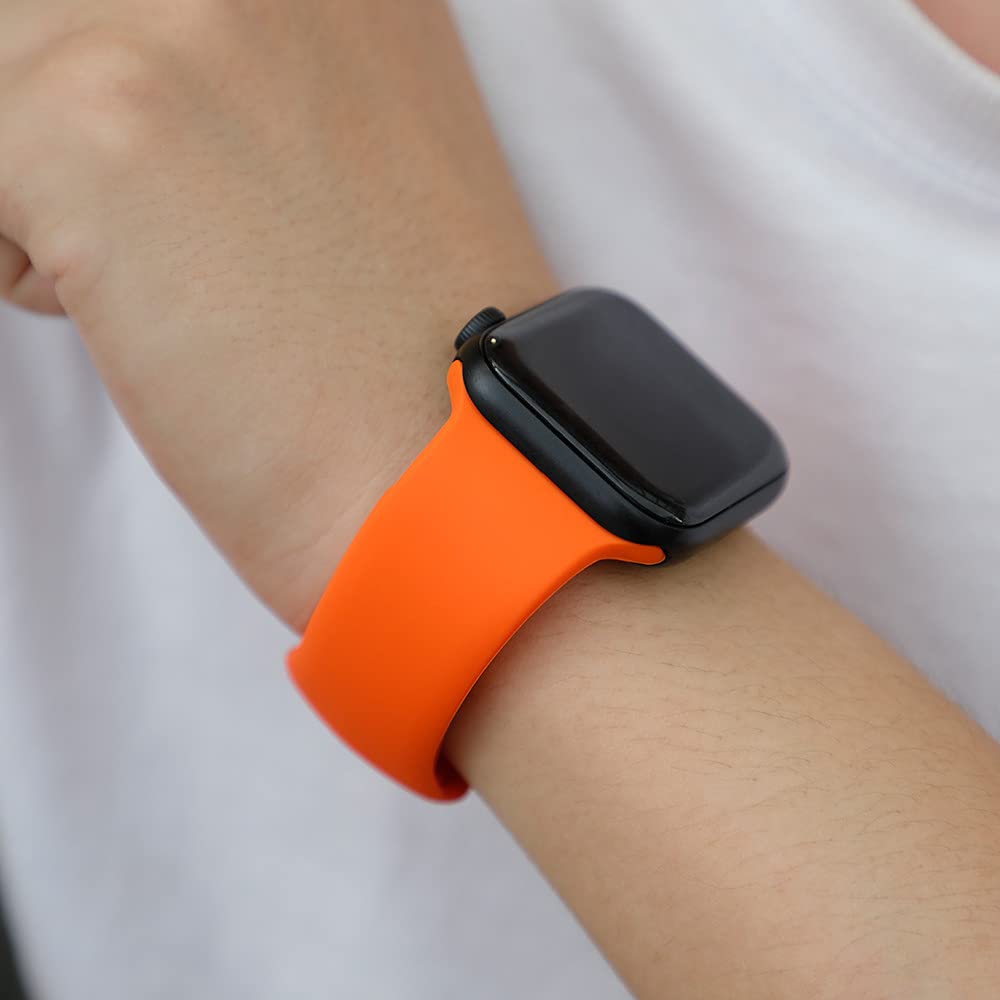 Premium Soft Silicone Replacement Watch Bands for Apple Watch Series 8/7/6/SE/5/4/3/2/1 & Ultra - Compatible with 38mm/40mm/41mm/42mm/44mm/45mm/49mm - Sport Wrist Strap for Women & Men - Perfect for Workouts, Running & Everyday Wear
