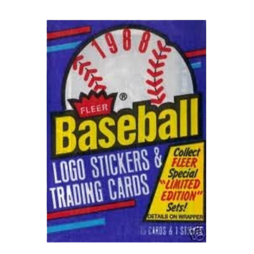1988 Fleer Baseball Cards Unopened Pack - Vintage Collectible Trading Cards for Sports Memorabilia Enthusiasts - Perfect for Display, Trading, and Investment