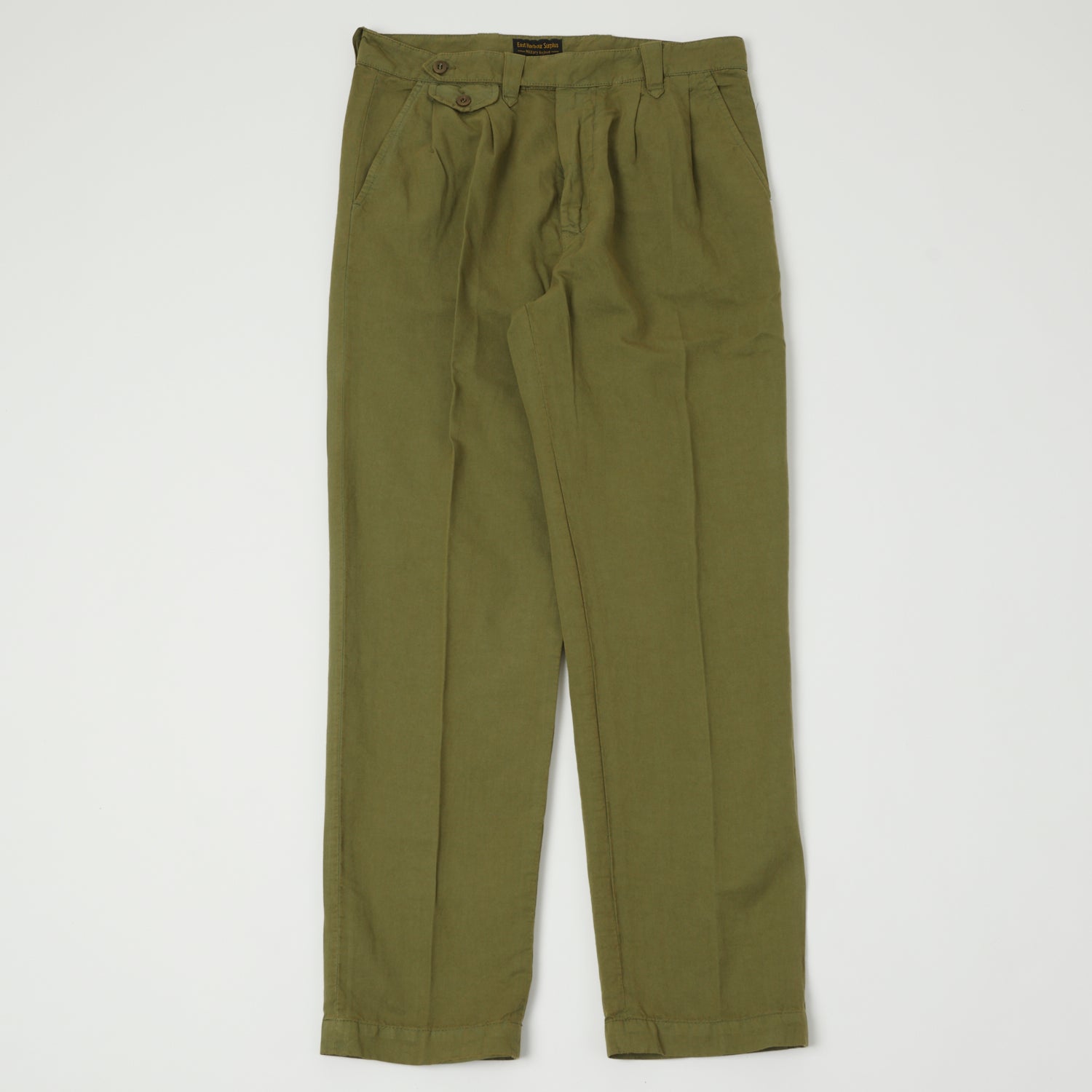 East Harbour Surplus 'Sacks 394' Men's Work Pants - Durable Green Cargo Trousers for Construction, Hiking & Outdoor Activities