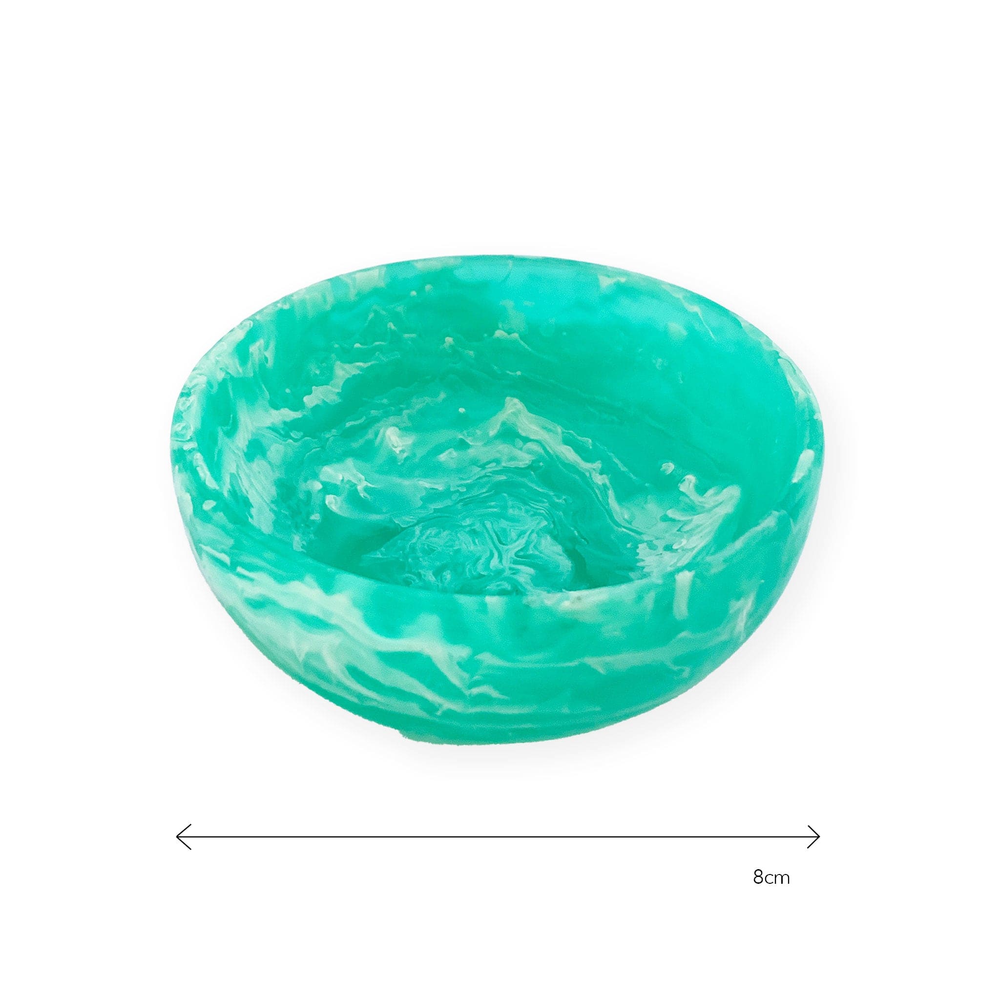 Handmade Swirl Resin Mini Bowls - Set of 3 Teal Blue Decorative Dishes for Jewelry, Candies & Home Decor | Perfect for Gifts, Parties & Bathroom Organization