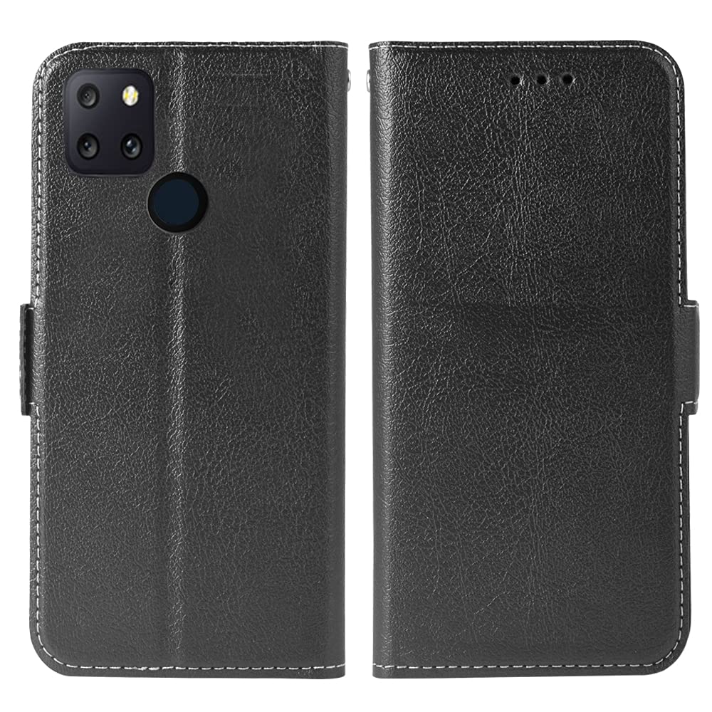 Premium Leather Wallet Case for T-Mobile Revvl 5G (T790W) - Flip Cover with Card Holder, Wrist Strap & Stand | Compatible with TCL Revel G5 | Perfect for Everyday Use, Travel & Hands-Free Convenience