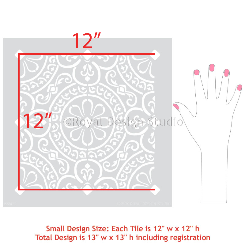 Bixby Tile Stencil - Reusable DIY Home Decor Stencils for Painting, Wall Art, and Floor Designs | Perfect for Bathroom, Kitchen, and Backsplash Projects