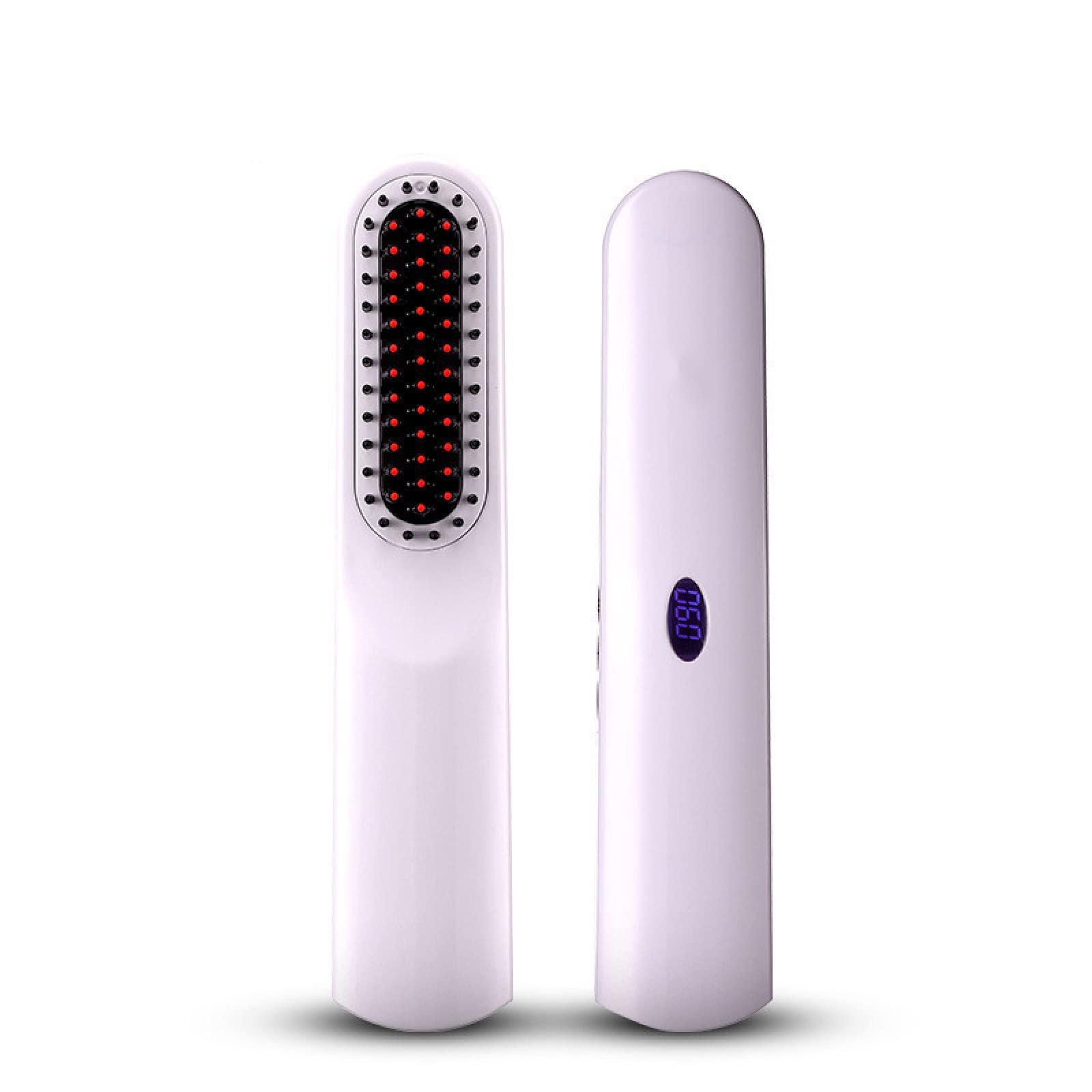 Portable Mini USB Rechargeable Hair Straightener Comb - Damage-Free Hair Styling Tool for Women, White | Perfect for Travel, Home Use & Salon-Quality Styling