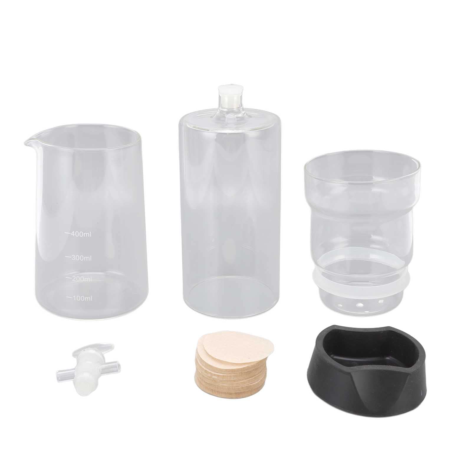 Haofy 400ml Glass Iced Coffee Maker - Adjustable Drip Pot for Cold Brew & Iced Coffee | Perfect for Home, Office & Outdoor Use
