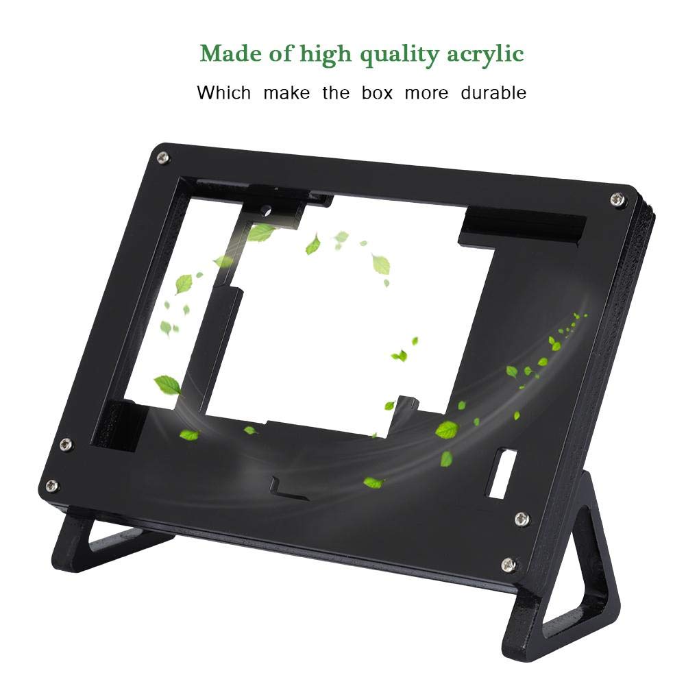 5 Inch Protective Case for Raspberry Pi Display - Black Acrylic Computer Enclosure with DIY Tools | Perfect for Raspberry Pi Projects, Electronics Prototyping & Maker Spaces
