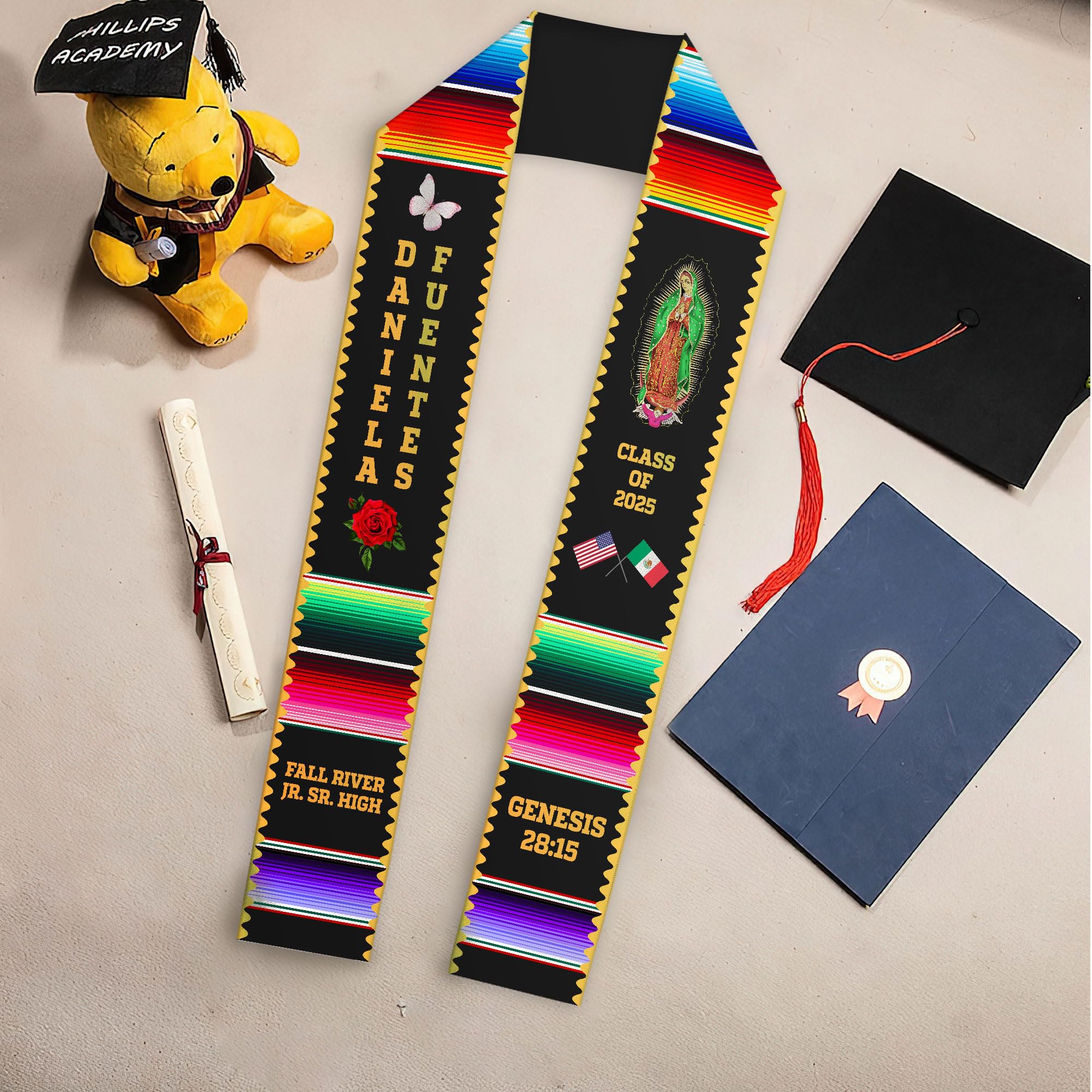 Custom Mexican Graduation Sash - 72