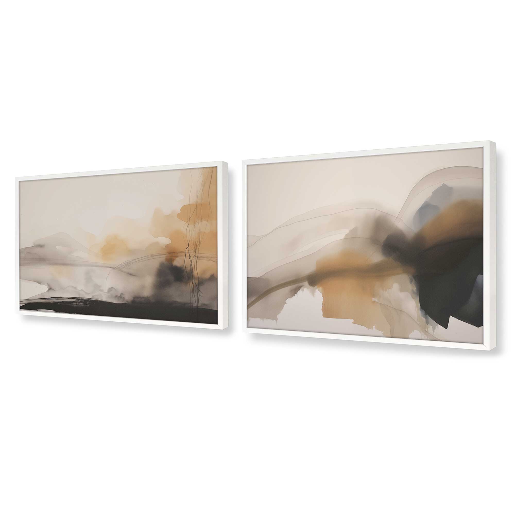 Set of 2 Rustic Copper Wall Art Prints - Elegant Home Decor for Living Room, Bedroom & Office