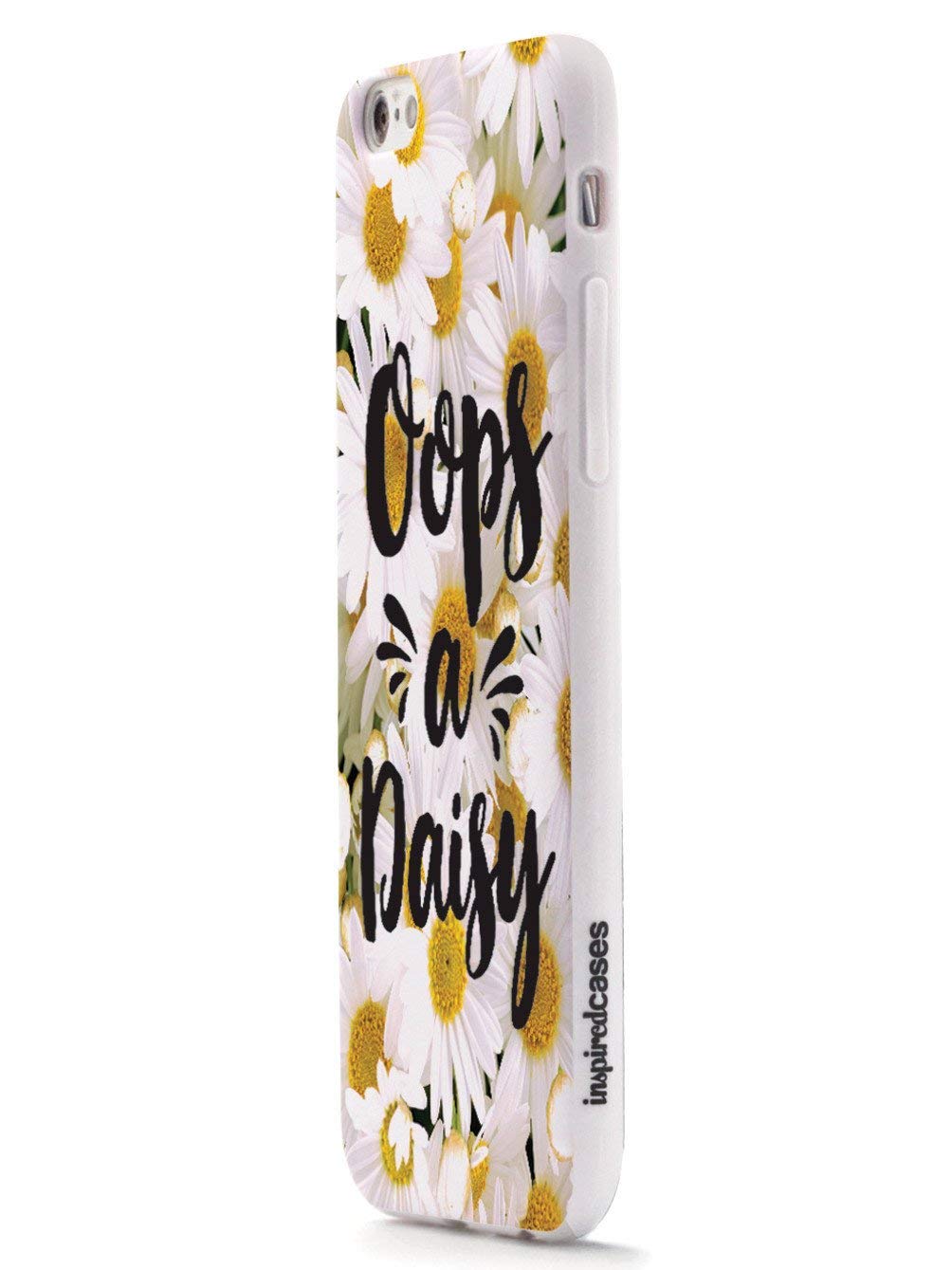 Inspired Cases - Shockproof iPhone 8 Plus Case with 3D Textured Design | Slim Protective Cover for Apple iPhone 8 Plus (Oops A Daisy White) | Perfect for Everyday Use, Travel & Outdoor Activities