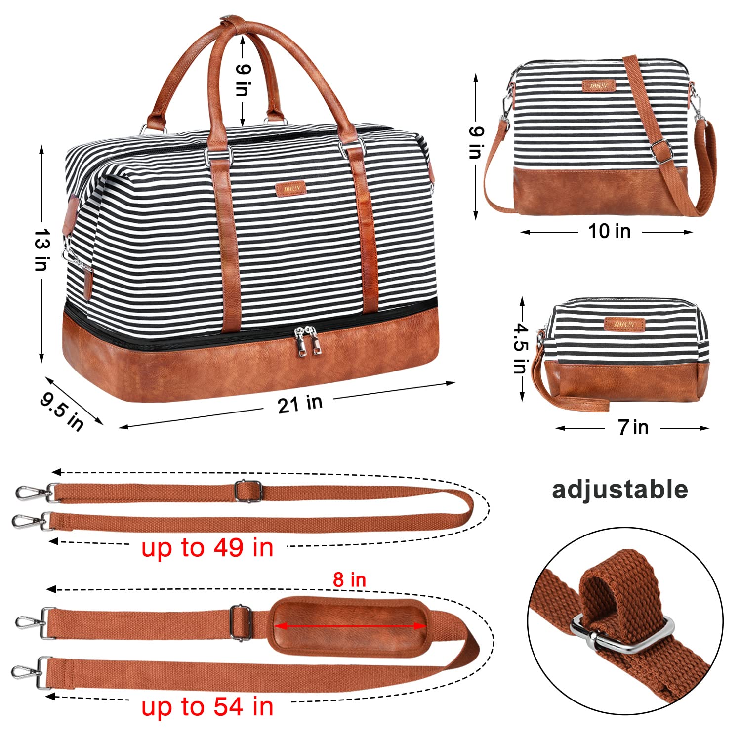 IBFUN Women's Weekender Travel Bag - 21