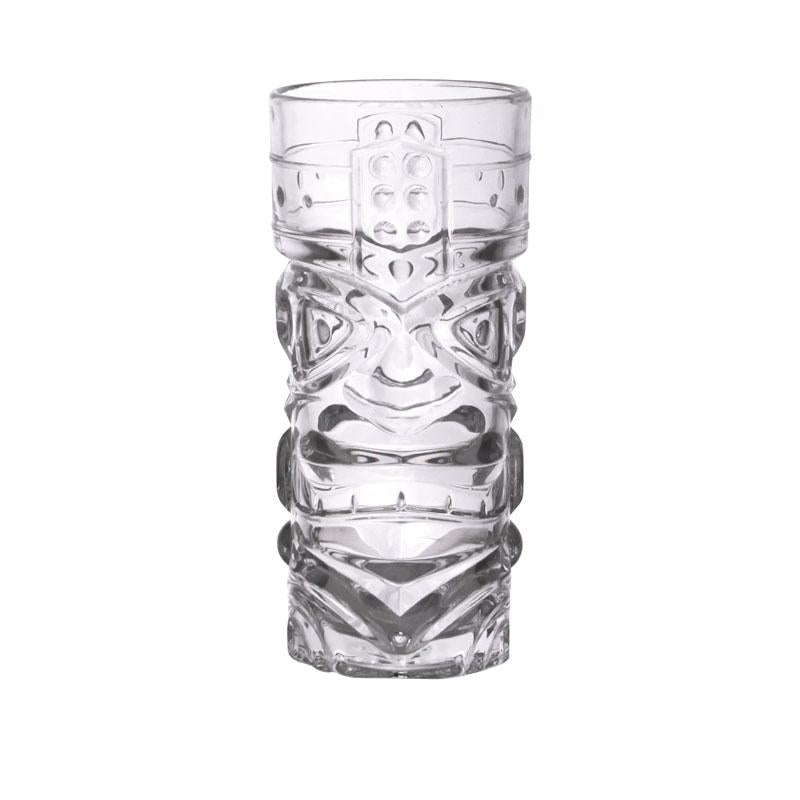 BarConic® 15 oz Tiki Glass - Tropical Themed Cocktail Cups for Pina Colada, Mai Tai & Mojito Drinks - Perfect for Luau Parties, Beach Bars & Summer Entertaining