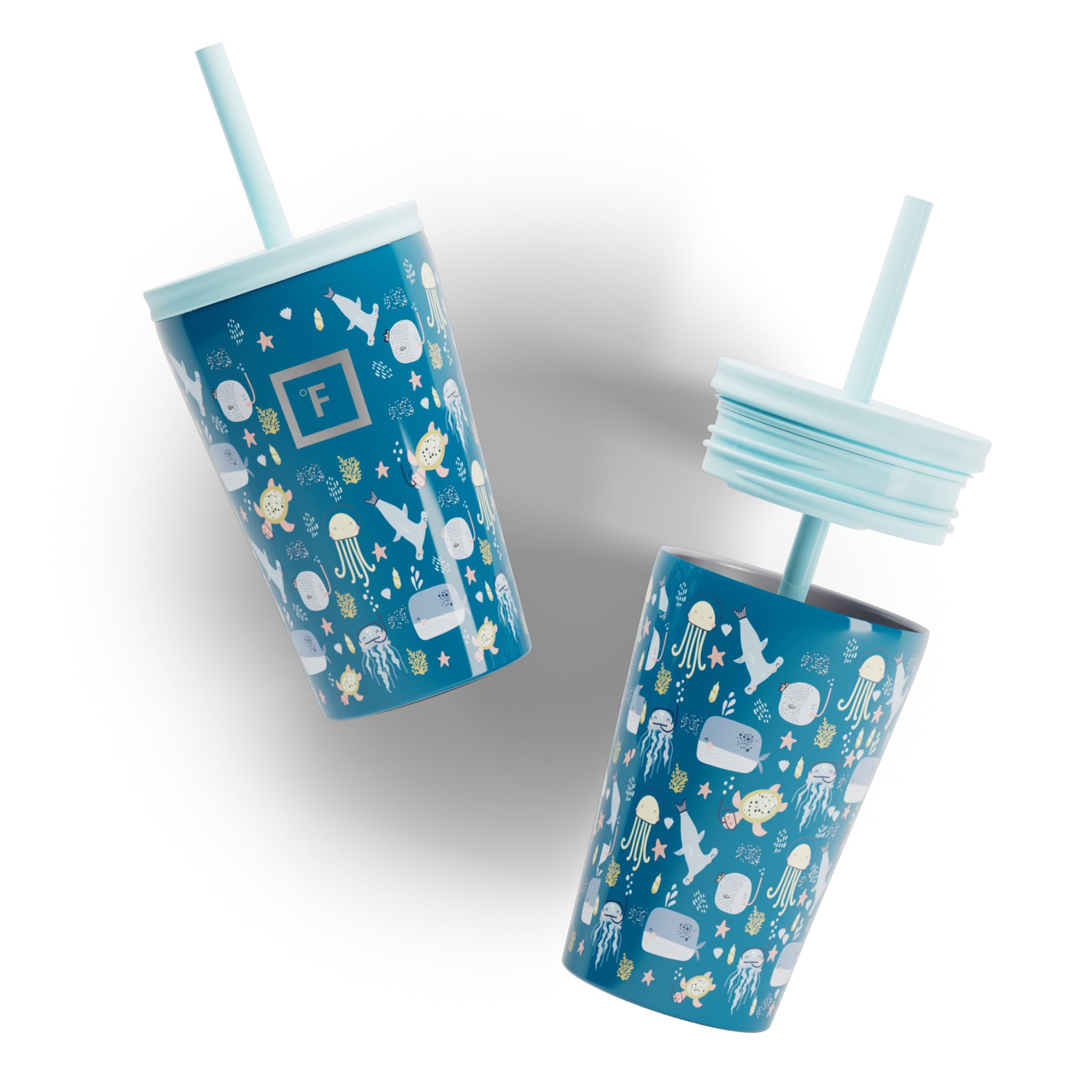 12 Oz Kids Tumblers with Lids and Straws - Insulated Stainless Steel Water Bottles for Boys & Girls - Leakproof, BPA-Free, Perfect for School, Sports & Outdoor Activities