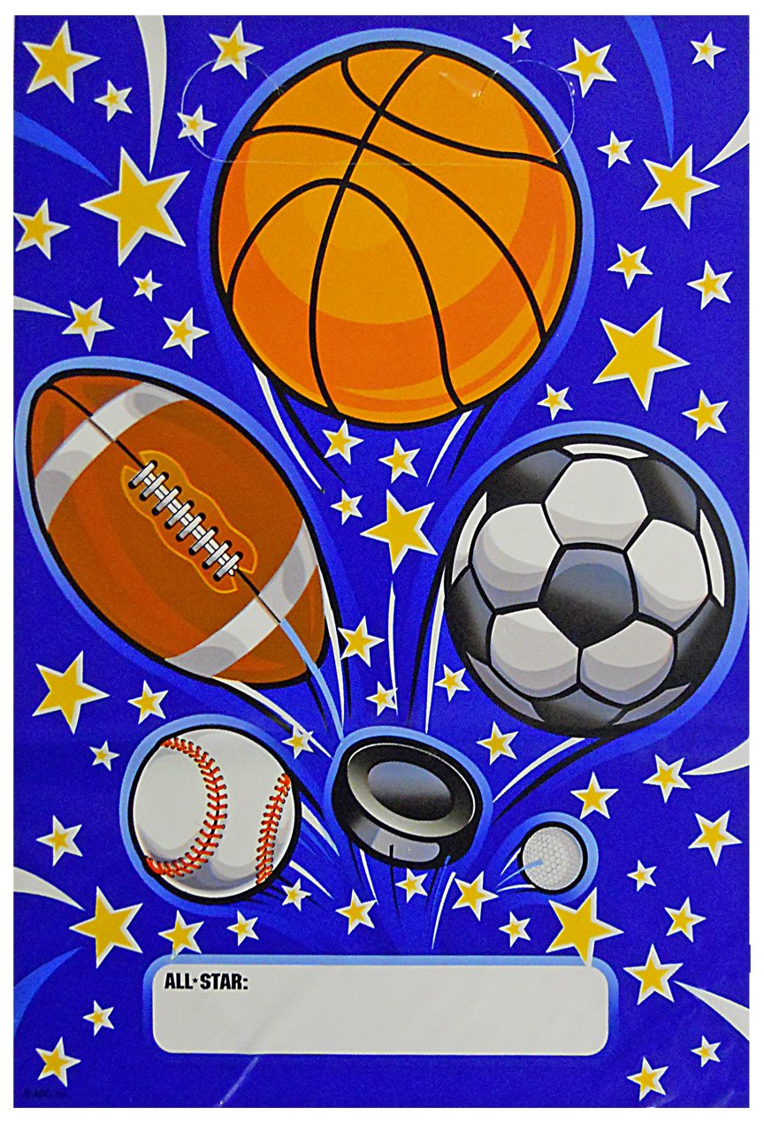 Sports Explosion Loot Goodie Bags - 8 Pack | Party Favors for Kids Birthday, Sports Theme Events & Team Celebrations