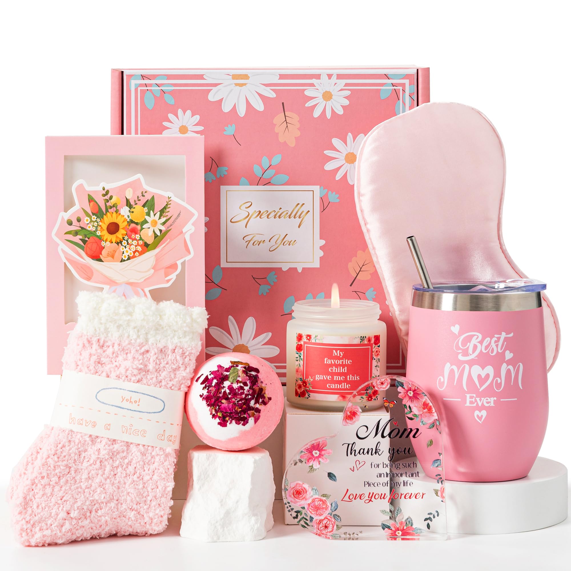 Best Christmas & Mother's Day Gifts for Mom - Thoughtful Gift Box from Daughter, Son or Husband | Birthday, Thanksgiving & Get Well Presents | Relaxing Spa Set for New Moms & Mother-in-Law | Perfect for Self-Care, Special Occasions & Showing Appreciation