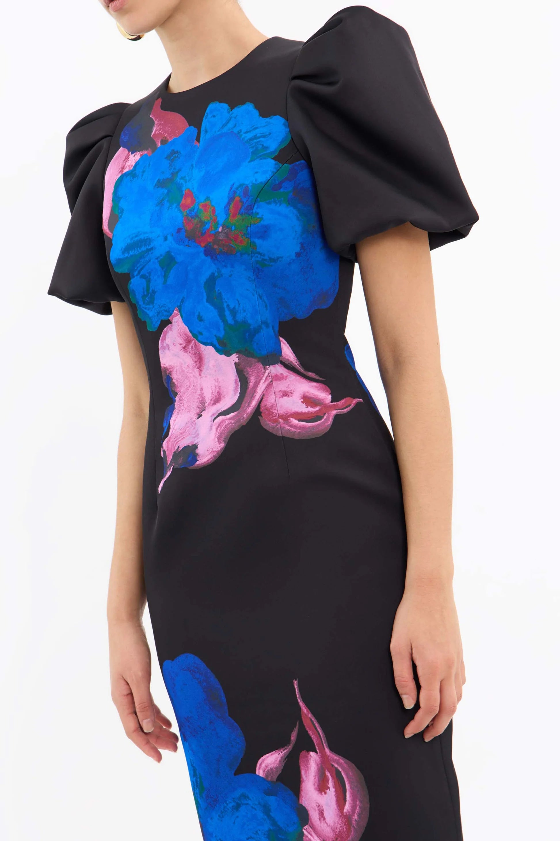 Acid Bloom Midi Dress - Floral Print A-Line Dress for Women | Perfect for Parties, Weddings & Summer Outfits