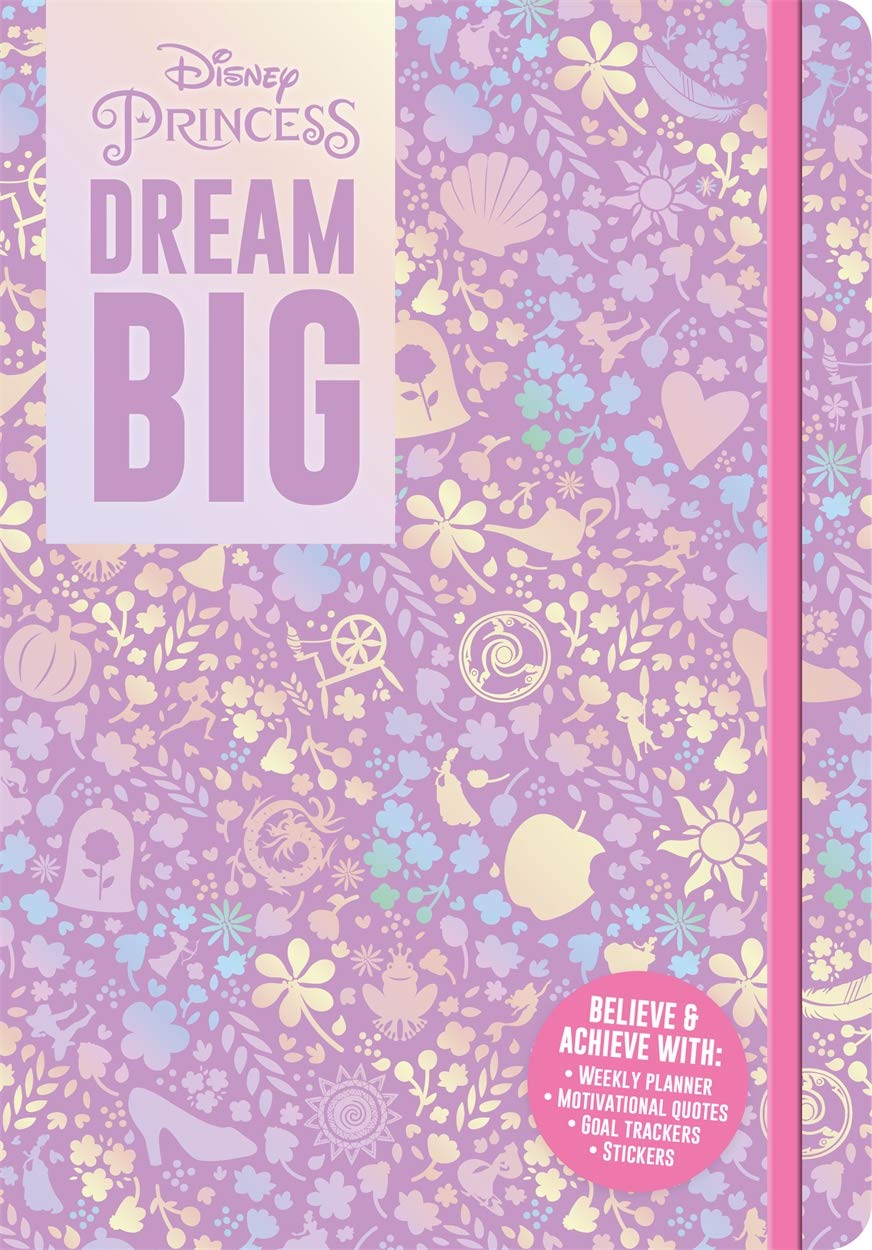 Disney Princess Dream Big Organizer & Journal - Inspirational Planner for Girls, Kids & Teens - Perfect for School, Goals & Daily Planning