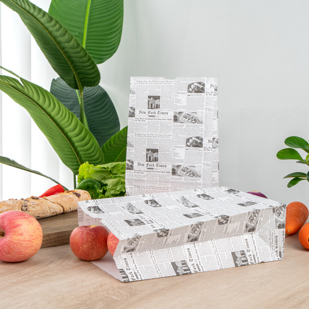 Eco-Friendly Kraft Paper Bags 12 lb - 7 x 4.25 x 12.5 Inches - 100 Count Bulk Pack - Perfect for Grocery Shopping, Gift Wrapping & Party Favors