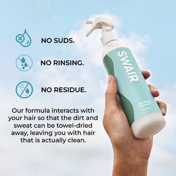 Travel Size Shampoo & Sweat Shield Leave-In Conditioner - Natural Clean Ingredients - Gym, Workout & On-The-Go Hair Care - Perfect for Gym Bag, Travel Carry-On & Active Lifestyle
