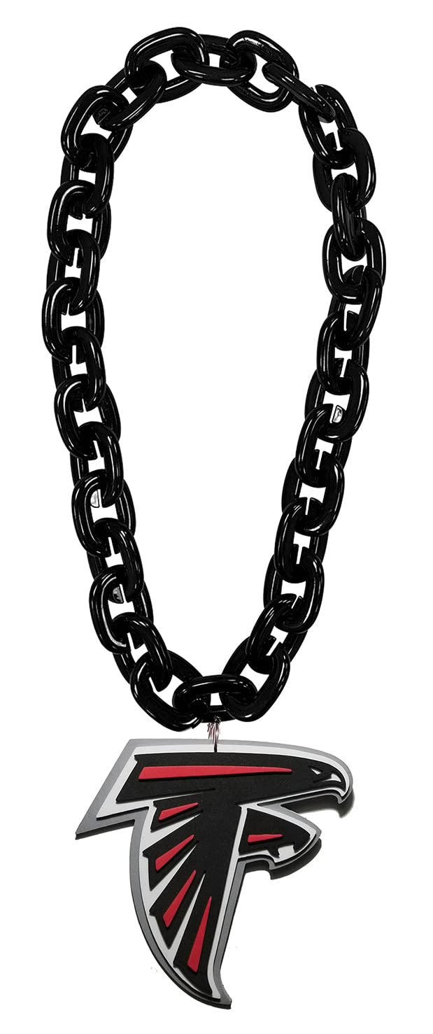 Aminco NFL Atlanta Falcons Team Fan Chain Necklace - Black Football Jewelry for Men & Women - Perfect for Game Day, Tailgating & Sports Events