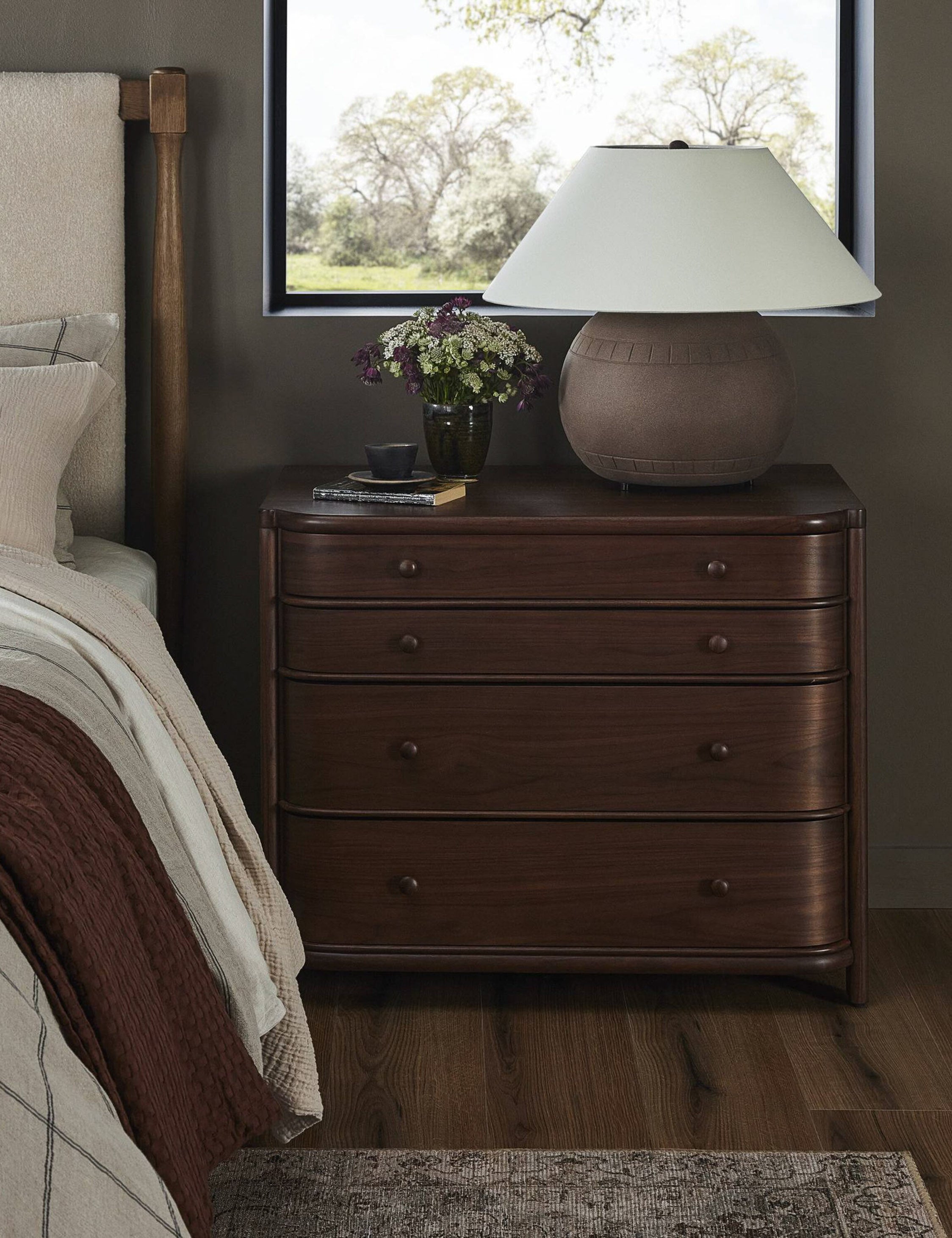 Agatha Nightstand by Amber Lewis x Four Hands - Modern Bedside Table for Bedroom, Living Room & Guest Room - Stylish Storage & Display Furniture
