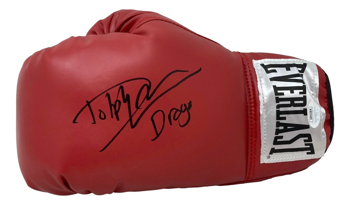 Dolph Lundgren Autographed Everlast Boxing Glove - Drago Inscribed with JSA ITP COA - Perfect for Movie Memorabilia Collectors & Rocky Fans Display