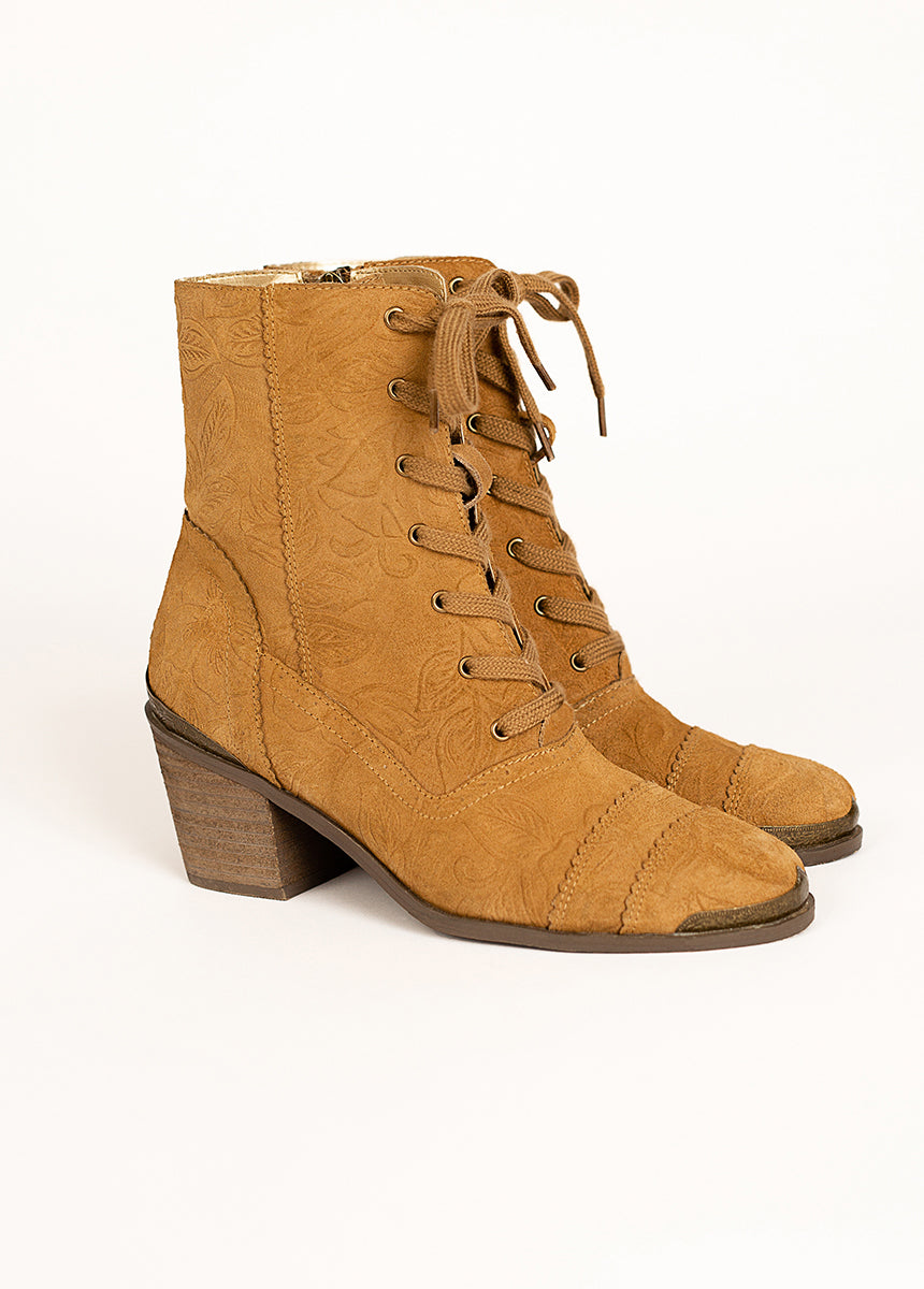 Bonnie Boot in Pecan - Stylish & Comfortable Women's Ankle Boots for Fall & Winter | Perfect for Casual Outfits, Work & Outdoor Activities