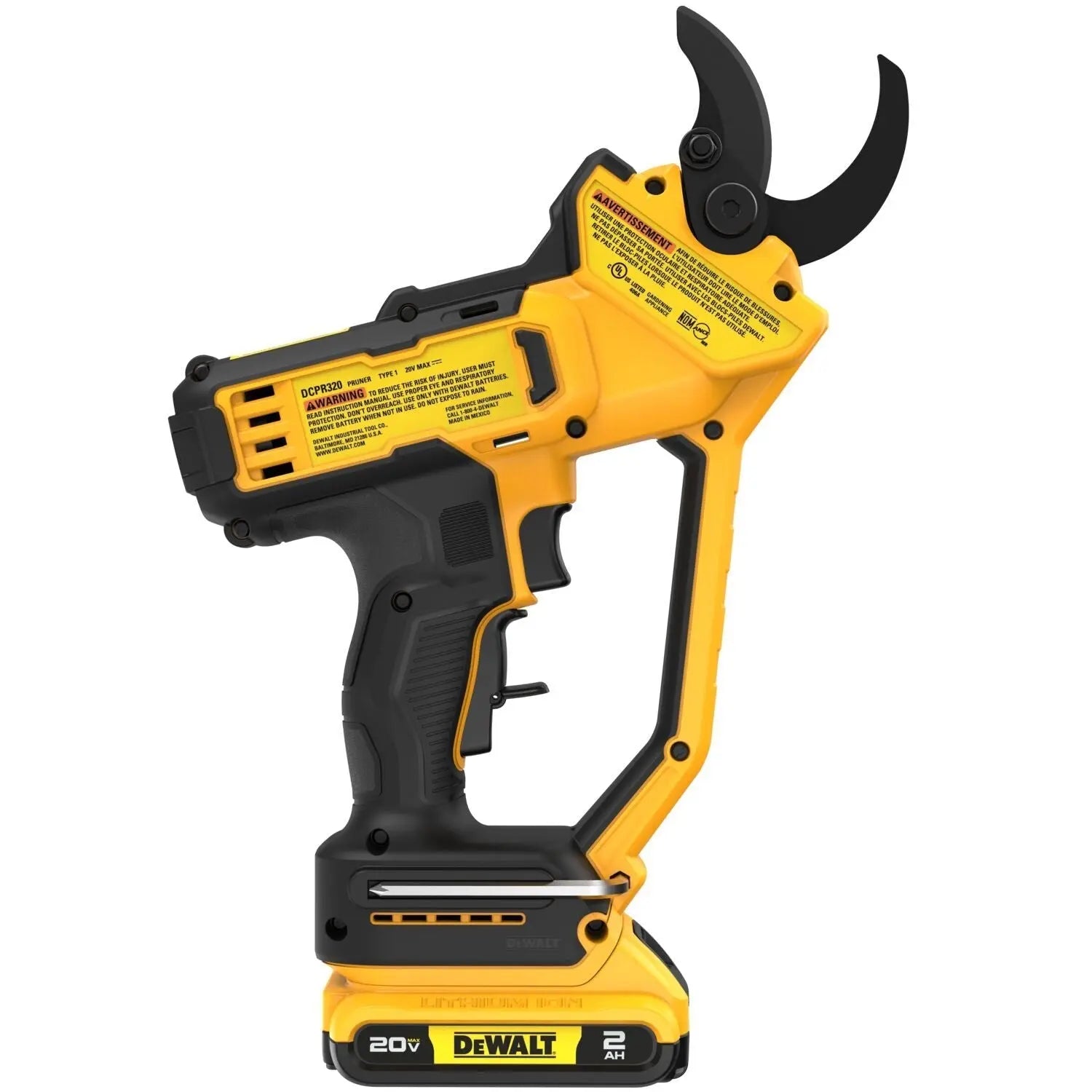 DEWALT DCPR320D1 20V MAX Cordless Pruner with 2Ah Battery - Perfect for Tree Trimming, Gardening, and Landscaping